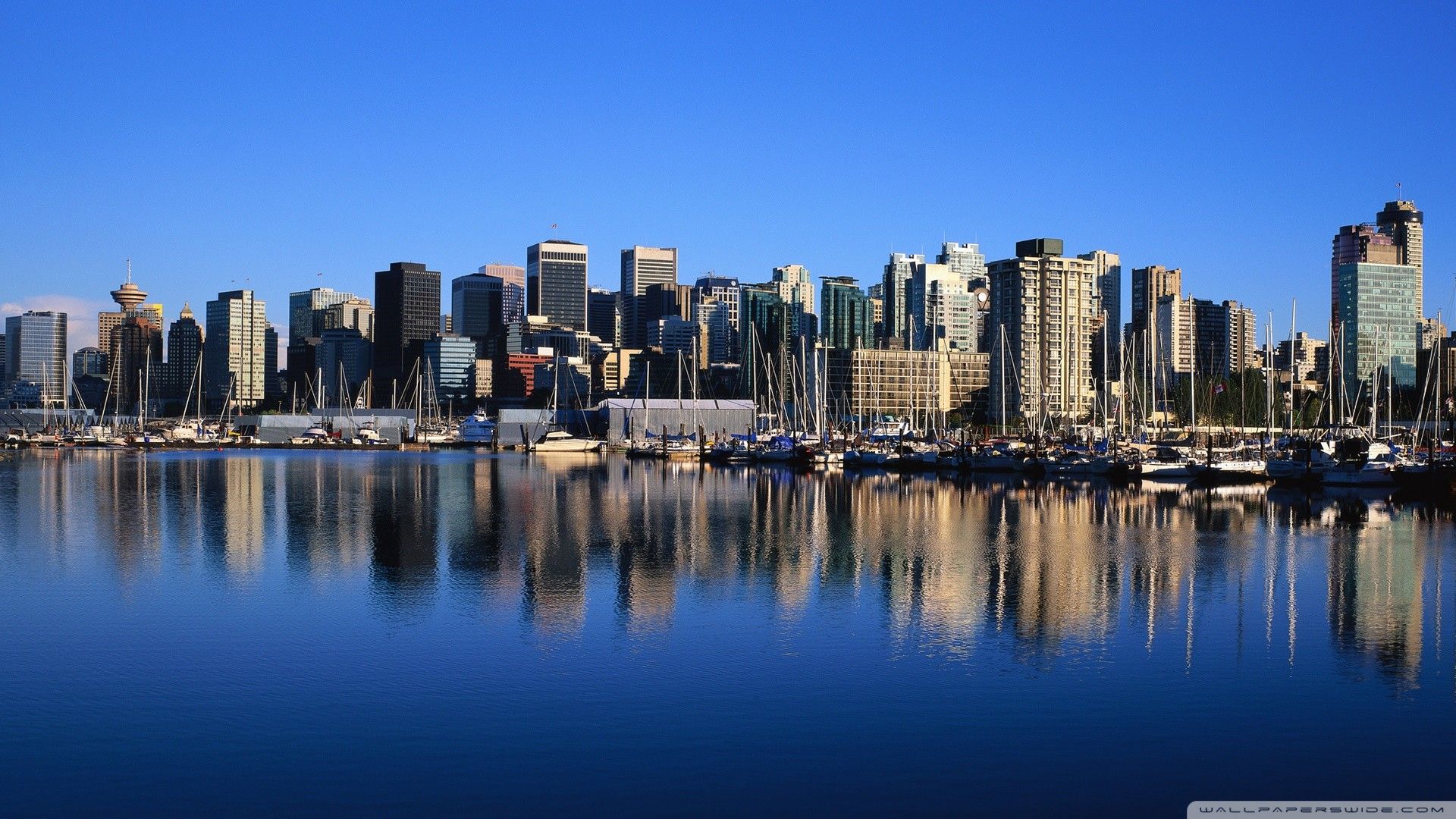 Skyline Vancouver con riflesso, 1920x1080 1080p, Desktop
