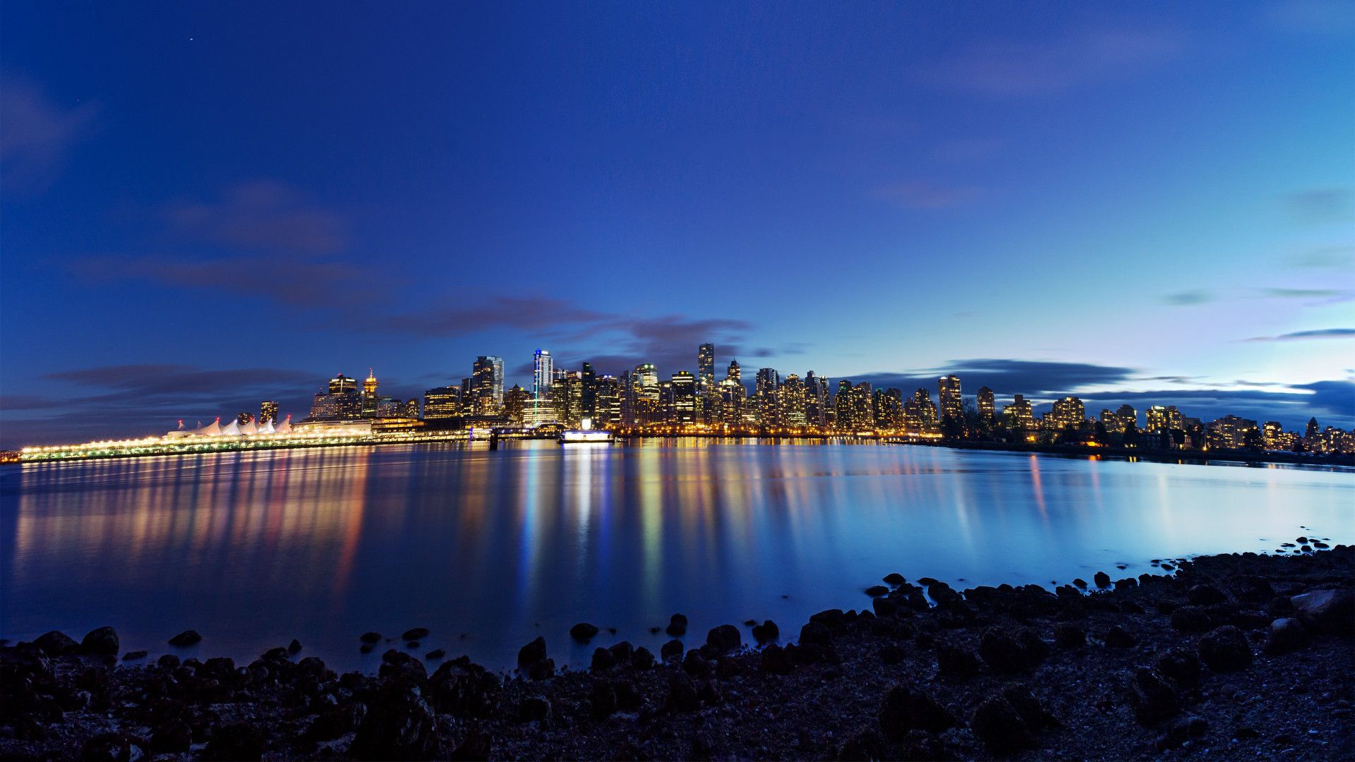 Skyline di Vancouver al crepuscolo, 1920x1080 1080p, Desktop