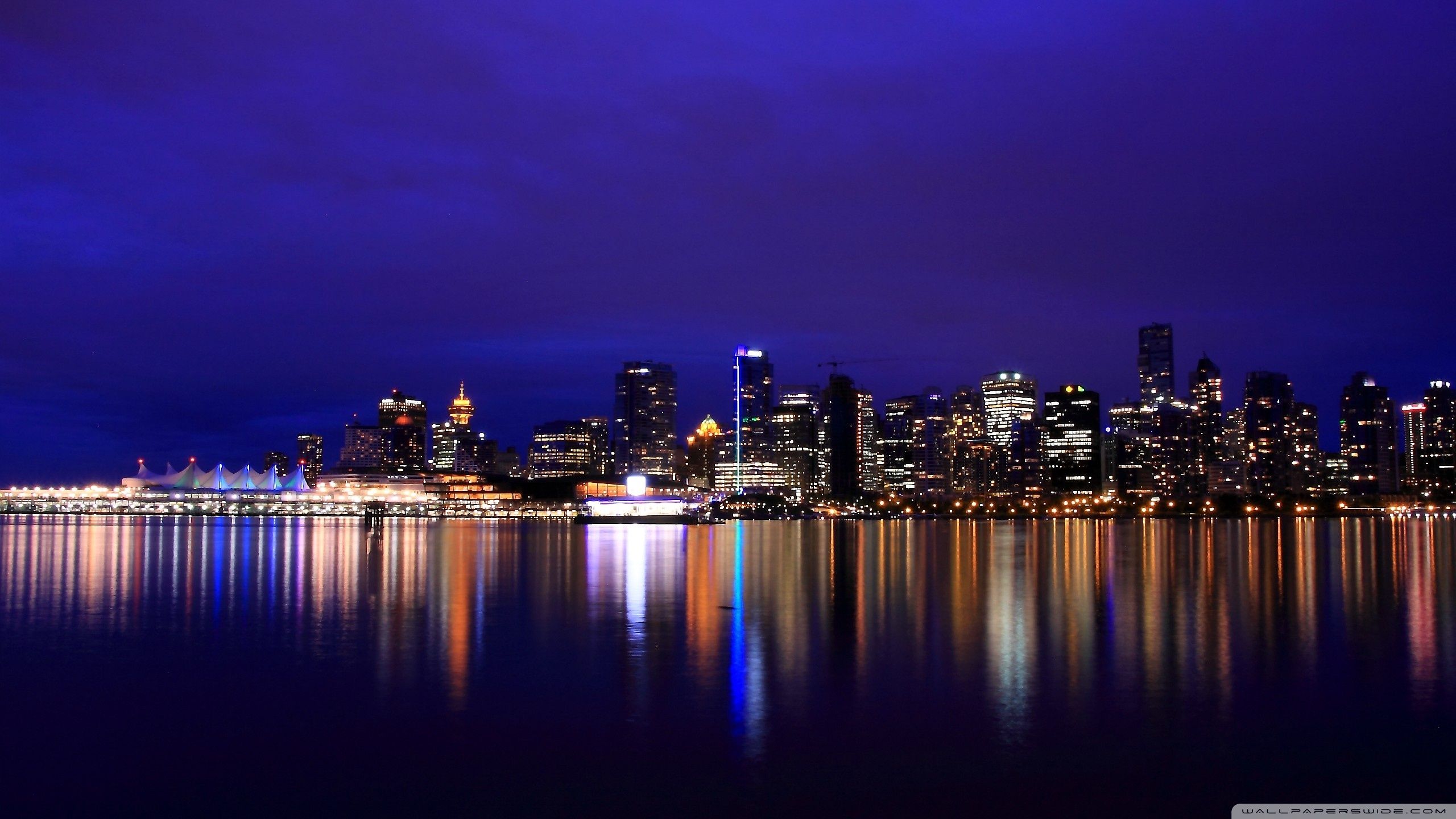 Vancouver skyline notturno, 2560x1440 2K QHD, Monitor Gaming