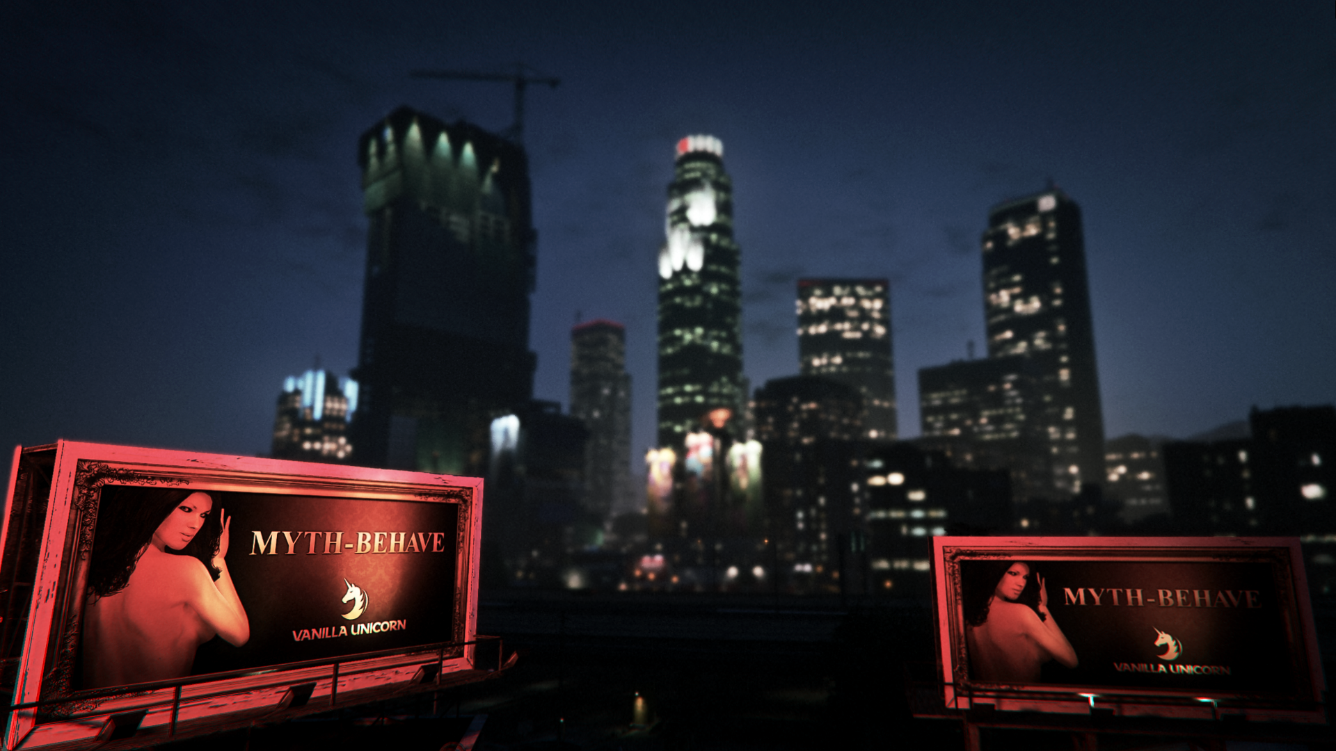 Vanilla Unicorn skyline notturno GTA, Rockstar Games, 1920x1080 Full HD 1080p, Laptop