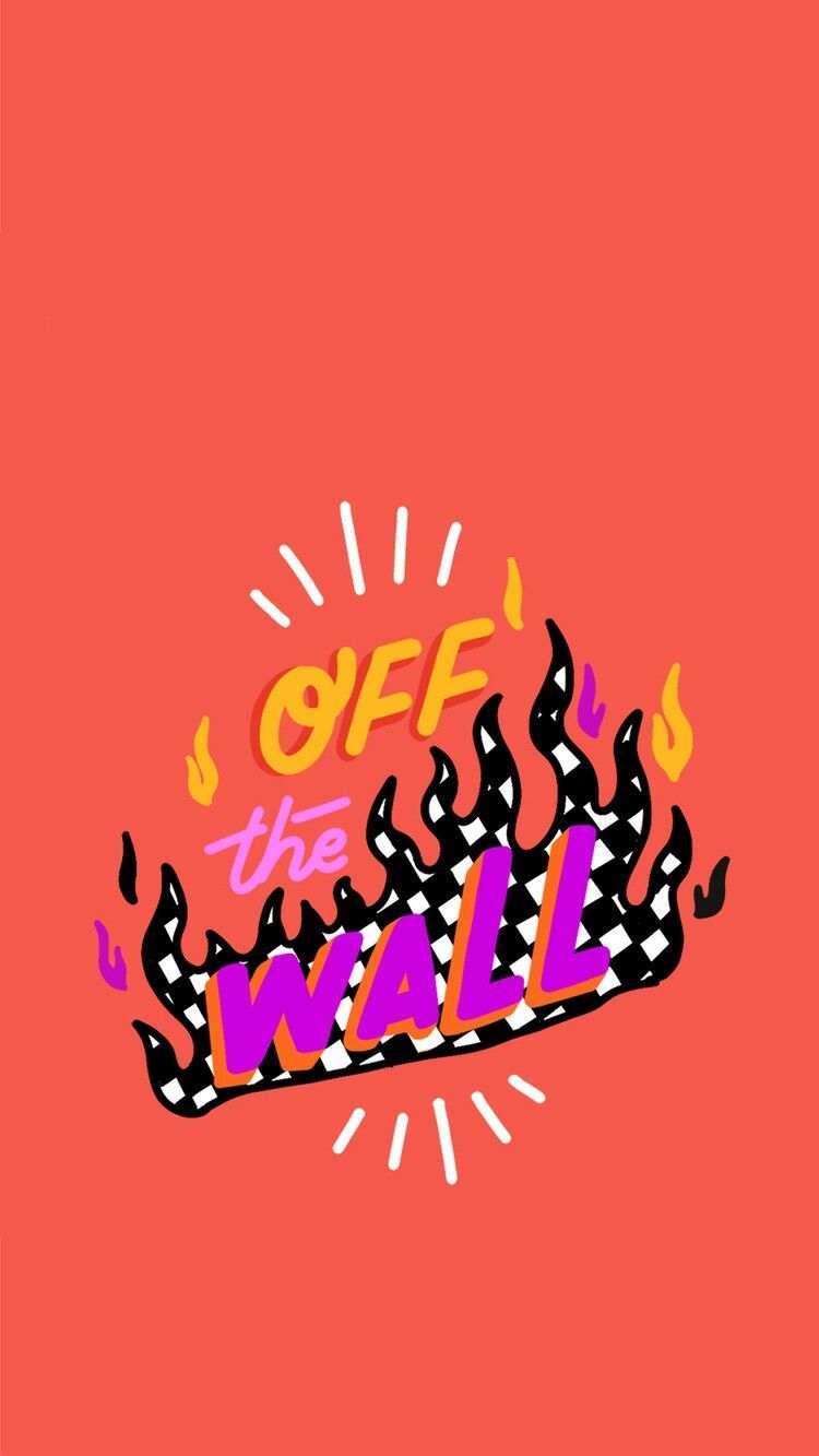 Logo Vans Off The Wall fiamme, scarpe skate, 750x1333 Verticale, iPhone Plus