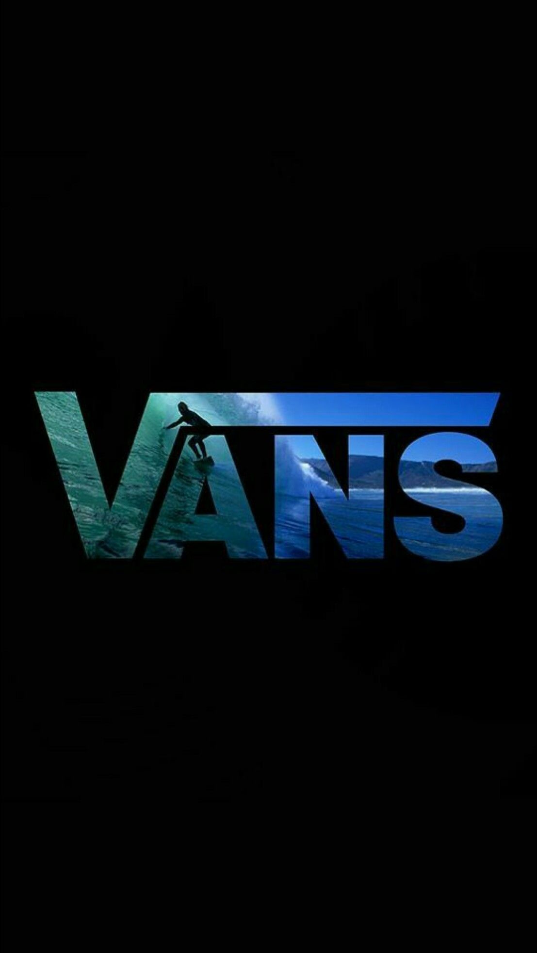 Logo Vans blu su nero, 1107x1965 Verticale, Xiaomi
