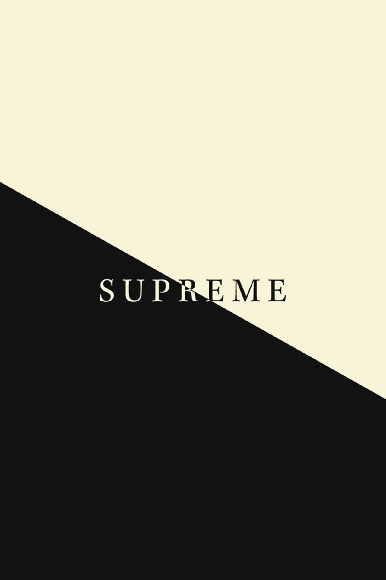Logo Supreme diagonale crema nero, New York, 1280x1920 Verticale, Mobile