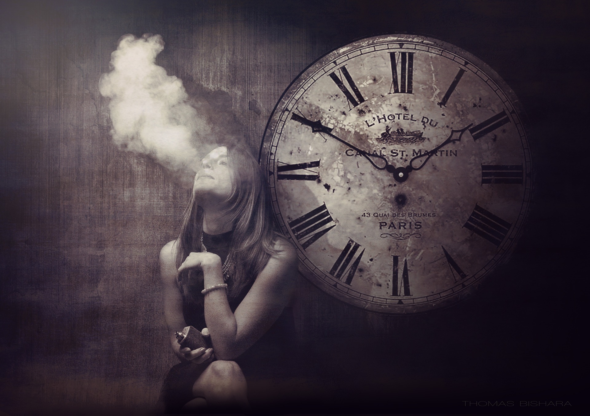 Donna vapore orologio vintage, 1920x1356 WUXGA, Laptop