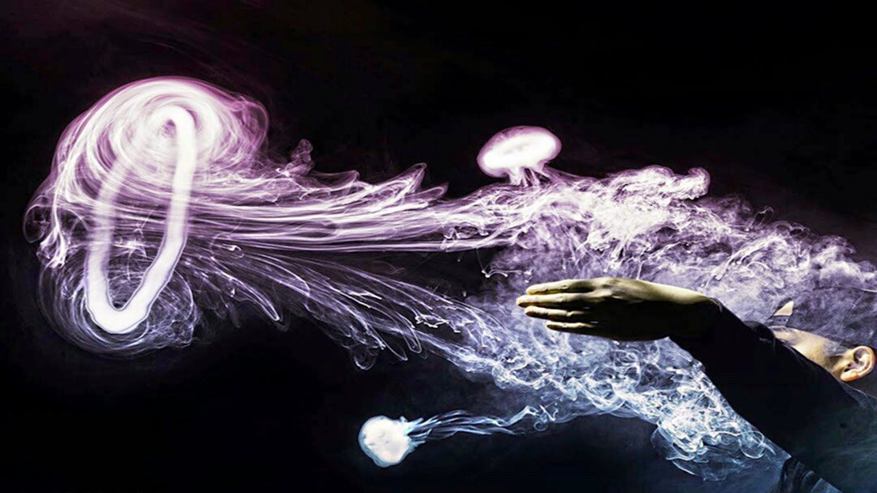 Anelli di fumo vape viola, 1280x720 HD, PC Desktop