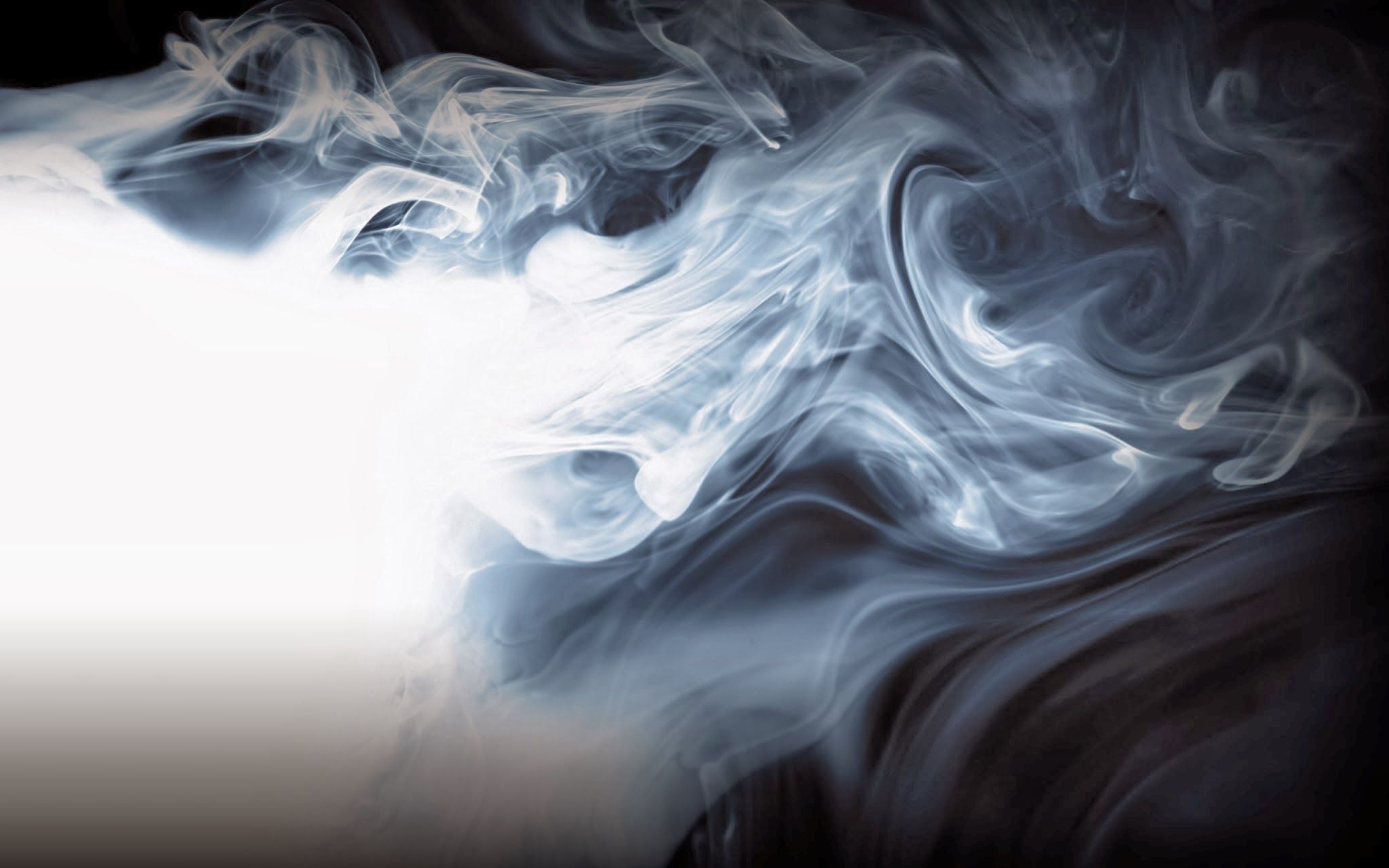 Fumo bianco su sfondo nero, 2048x1280 alta risoluzione, Desktop