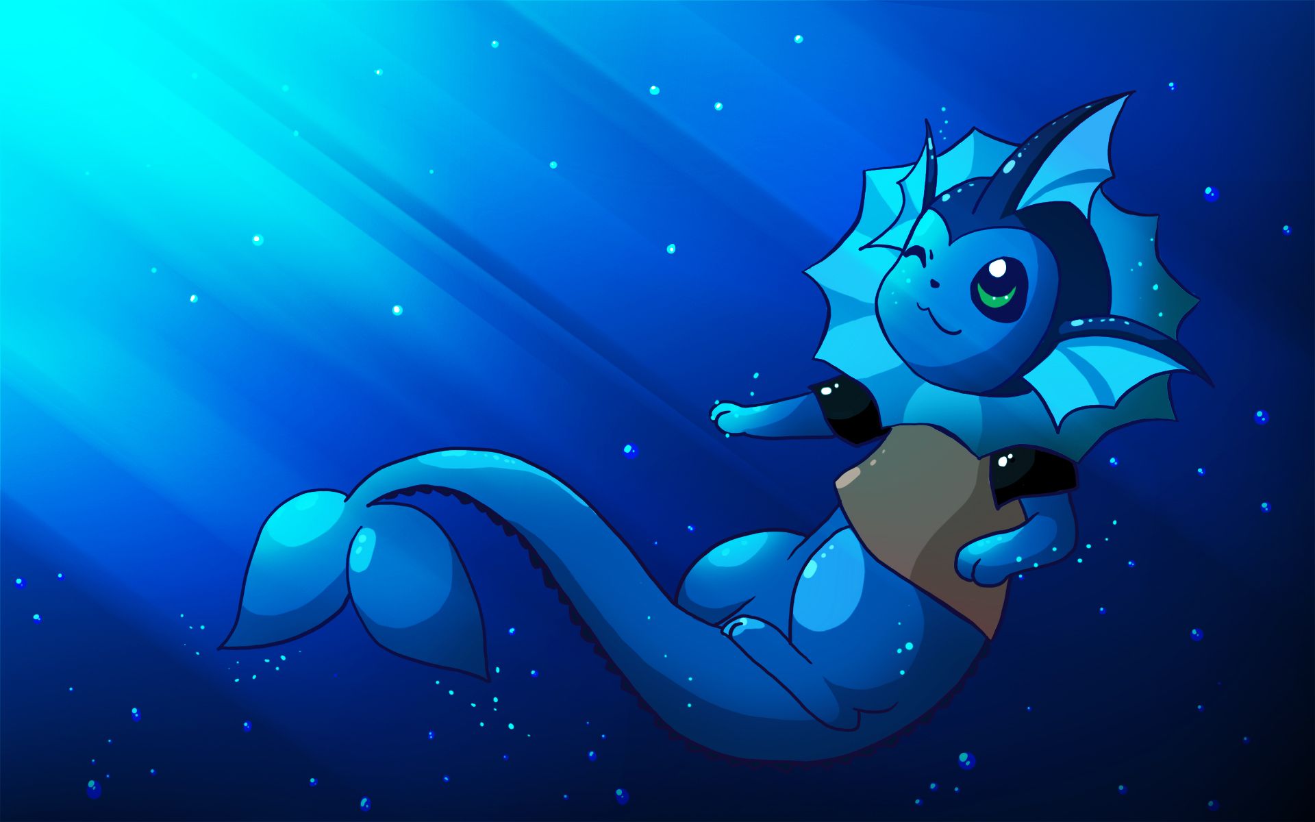 Vaporeon Pokémon blu acquatico, 1920x1200 WUXGA, Laptop