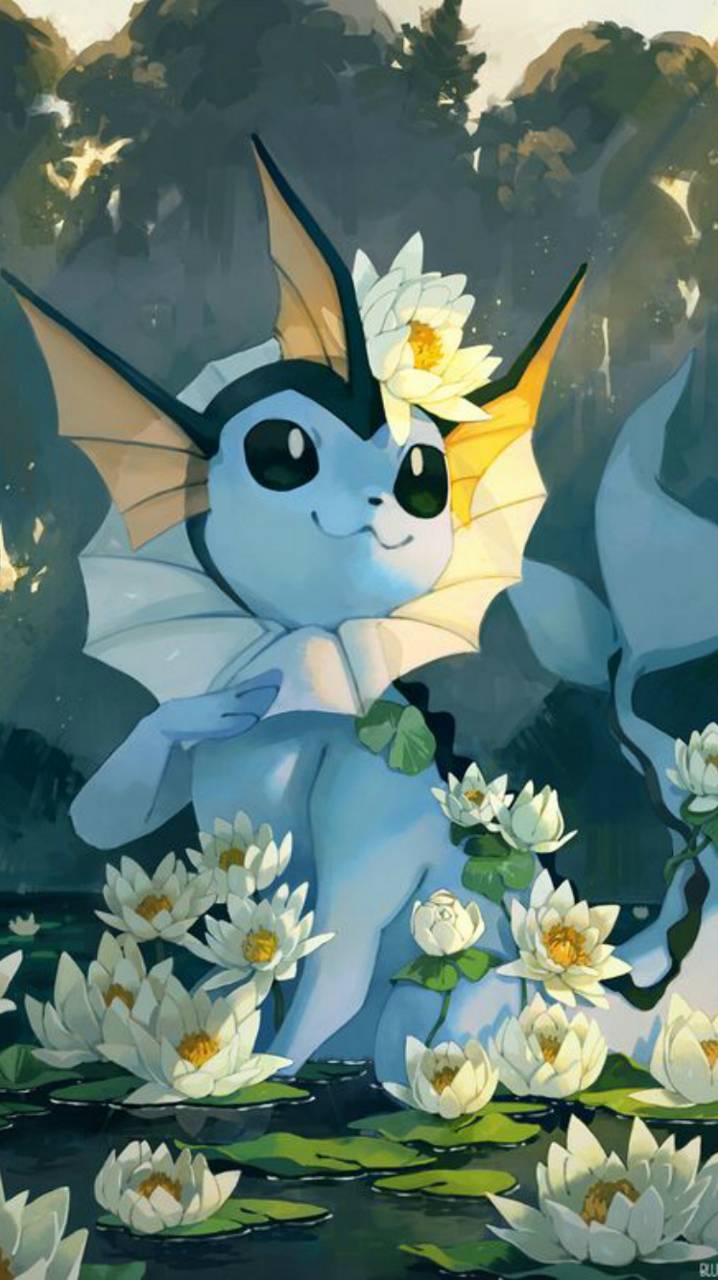 Vaporeon Pokemon stile hipster, 850x1101 Full HD Verticale, Smartphone