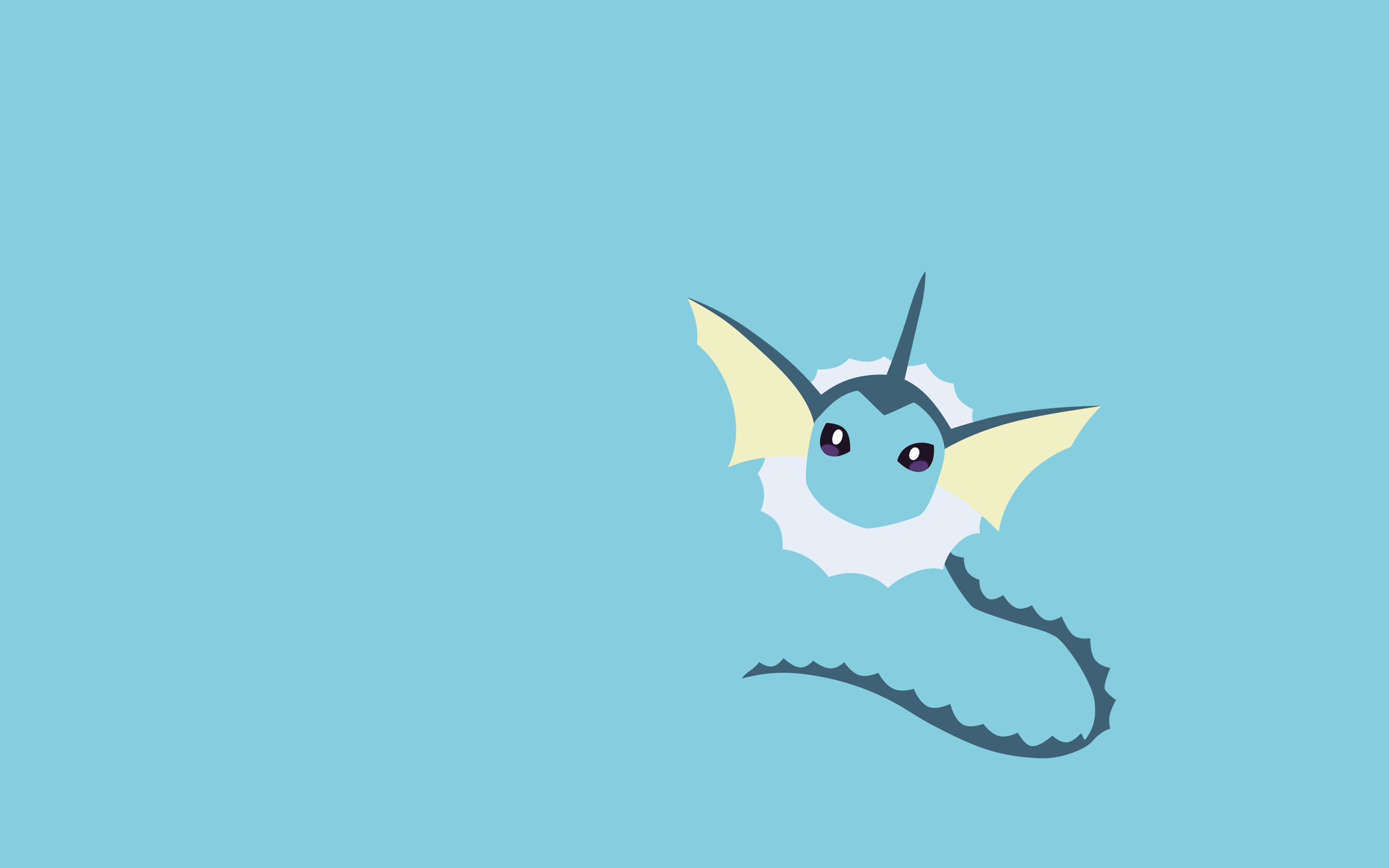 Vaporeon Pokémon acquerello blu, 1472x930 HD, Desktop
