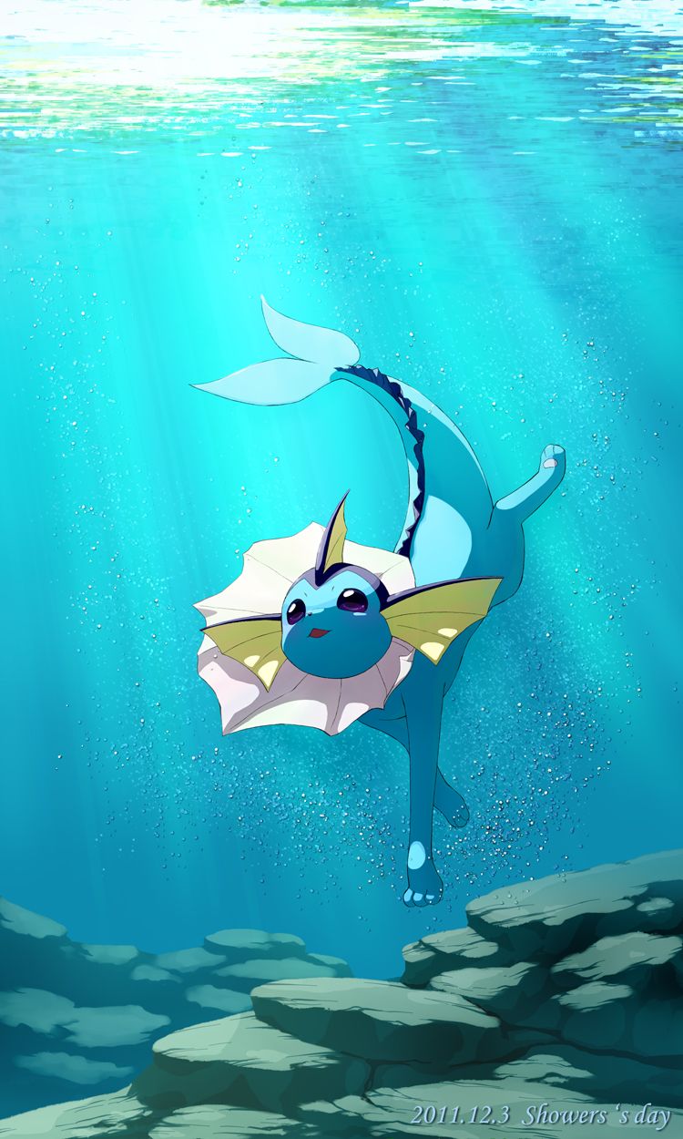 Vaporeon Pokémon subacqueo, 2400x1500 2K, PC