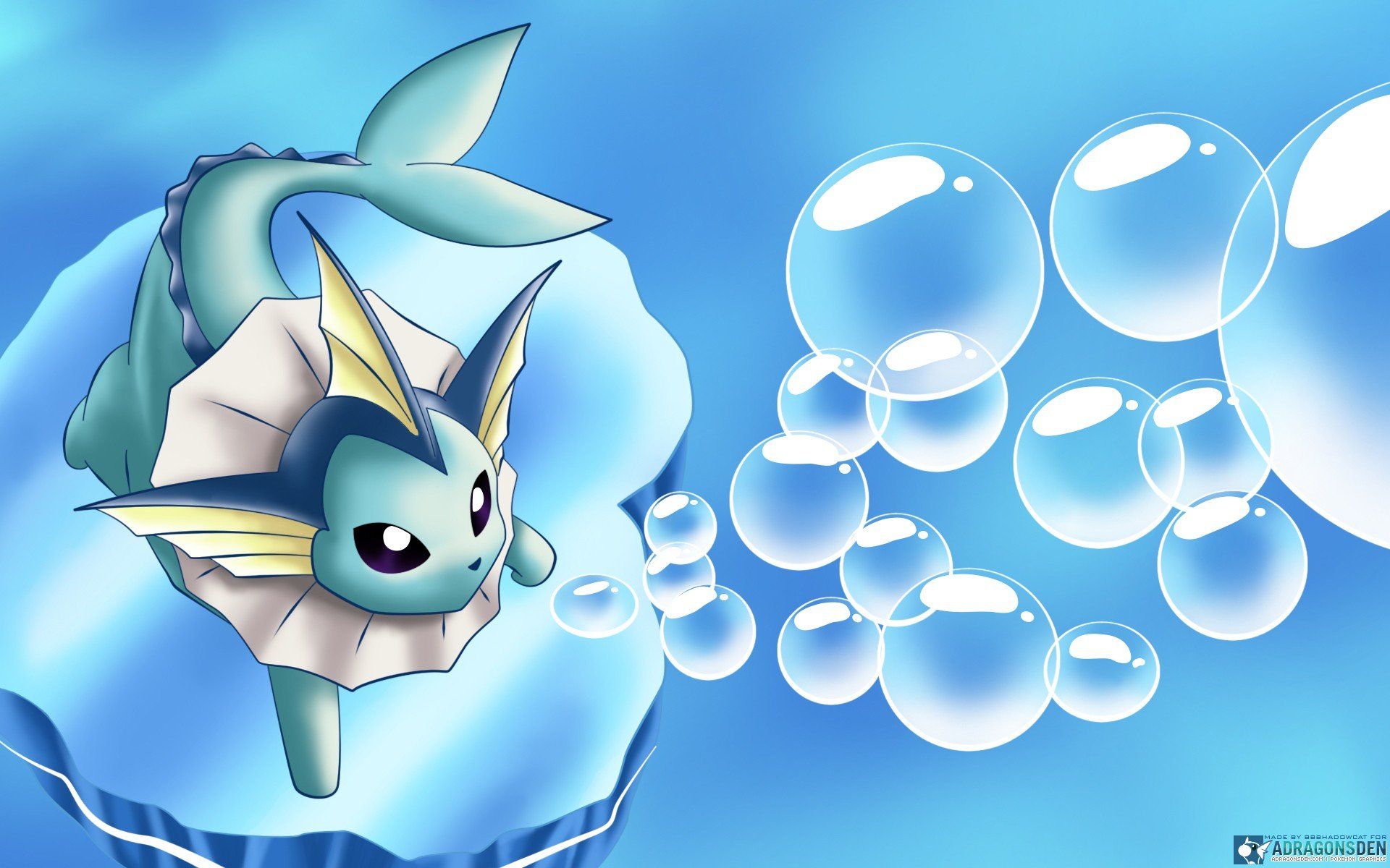 Vaporeon Pokemon con bolle, creature tascabili, 1920x1200 Full HD+ WUXGA, PC