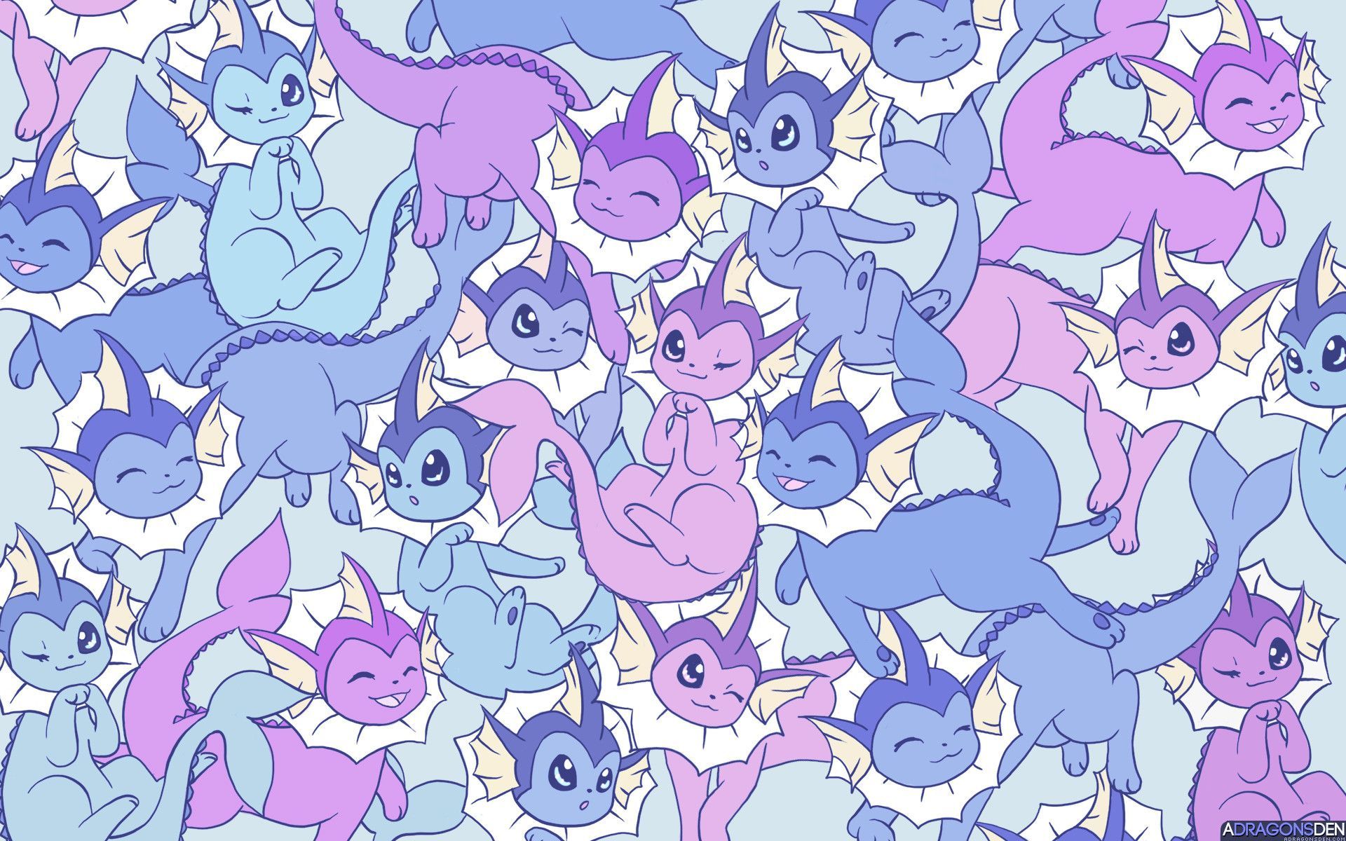 Eeveelutions Pokémon sfondo nero, 1920x1080 1080p, Desktop