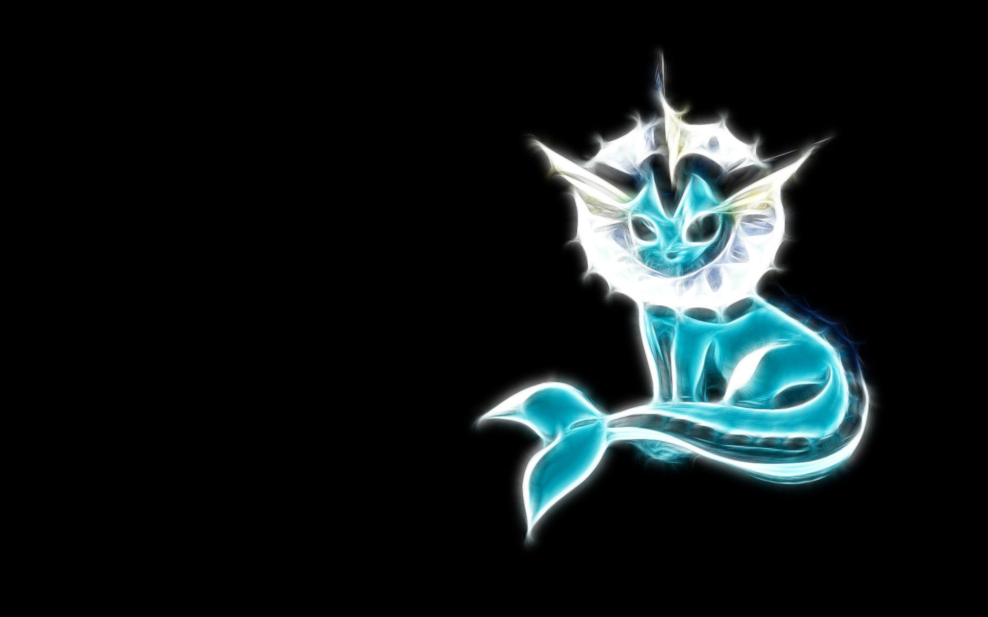 Vaporeon Pokémon sfondo nero, 1920x1200 Full HD+ WUXGA, Laptop
