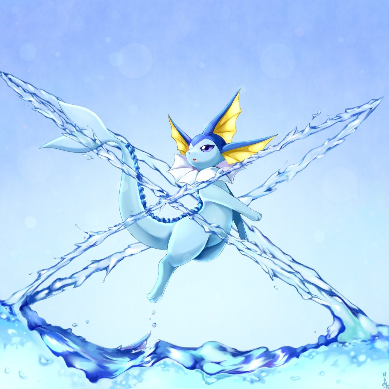 Vaporeon Pokémon acqua, 1300x1300 720p, Laptop