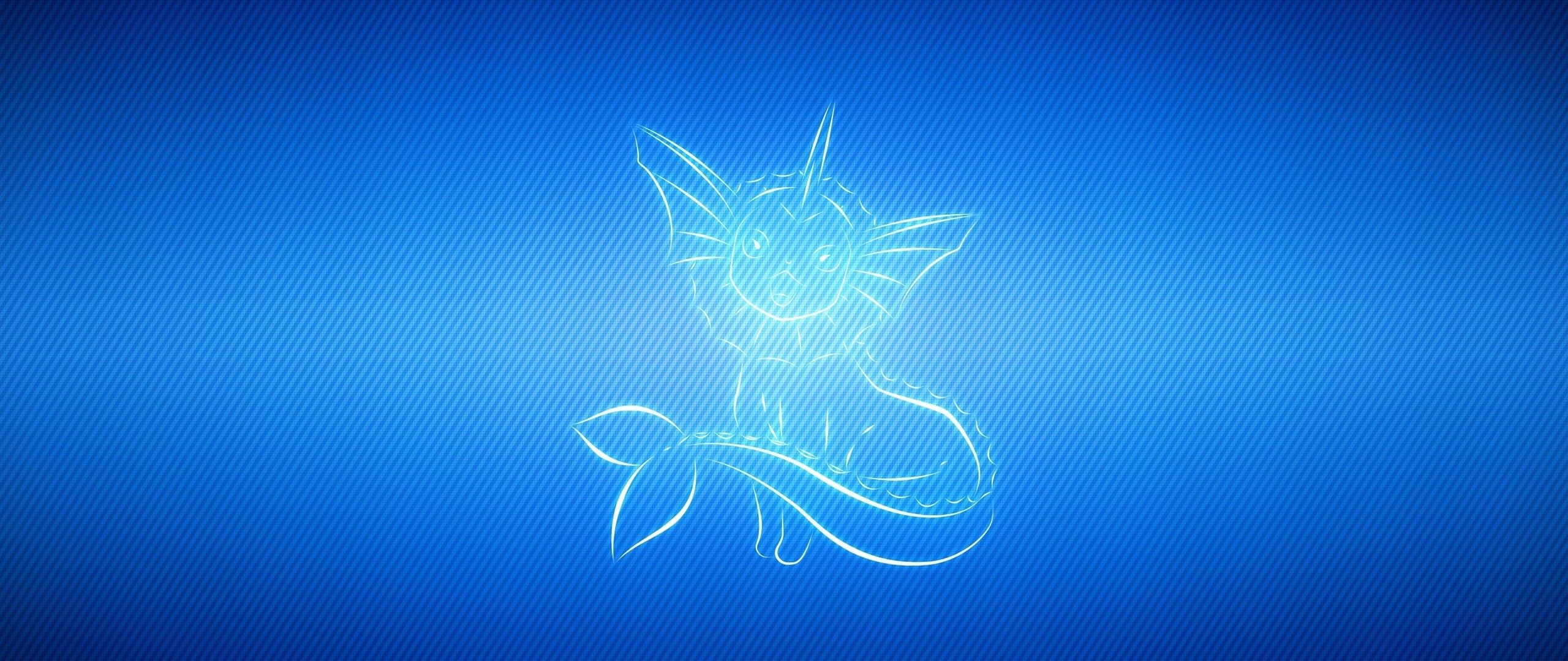 Vaporeon Pokémon minimalista, 2560x1600 2K, Laptop
