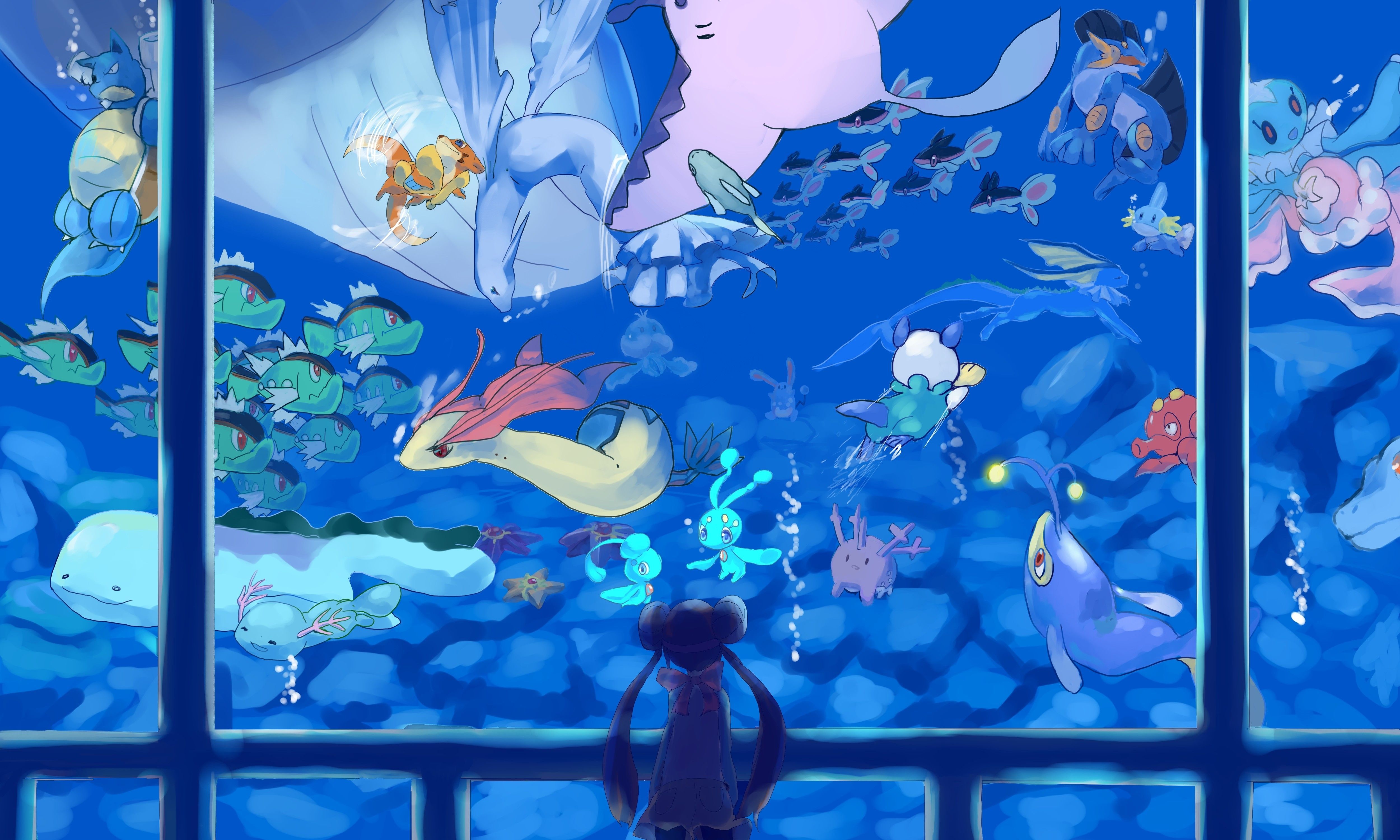 Vaporeon Pokémon acquario blu, 5000x3000 4K, Desktop 4K