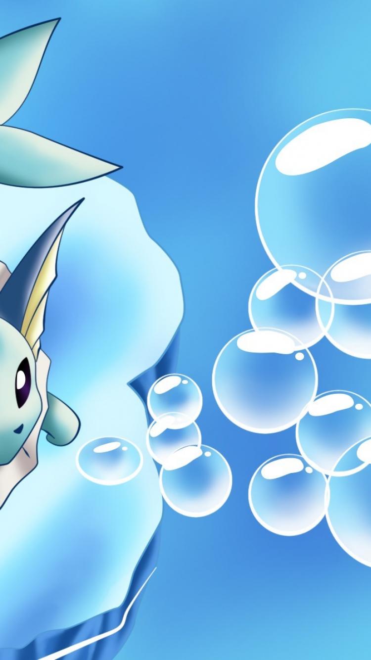 Vaporeon nuoto, versione shiny, 4000x4500 Full HD Verticale, Smartphone