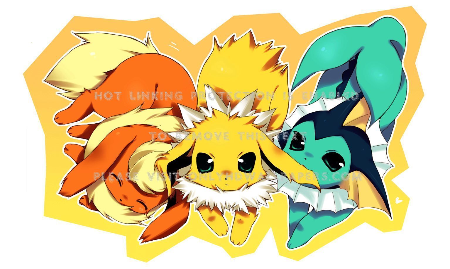 Vaporeon minimalista orecchie Pokemon, 1920x1080 Full HD, PC
