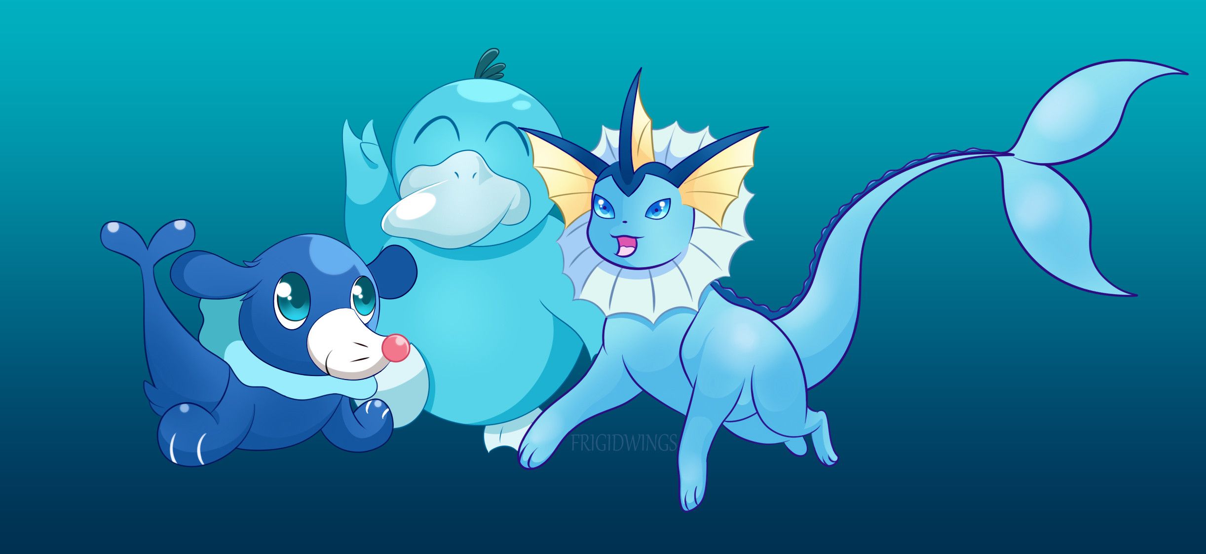 Eevee e Glaceon addormentati, Pokémon, 1920x1080 1080p, Desktop