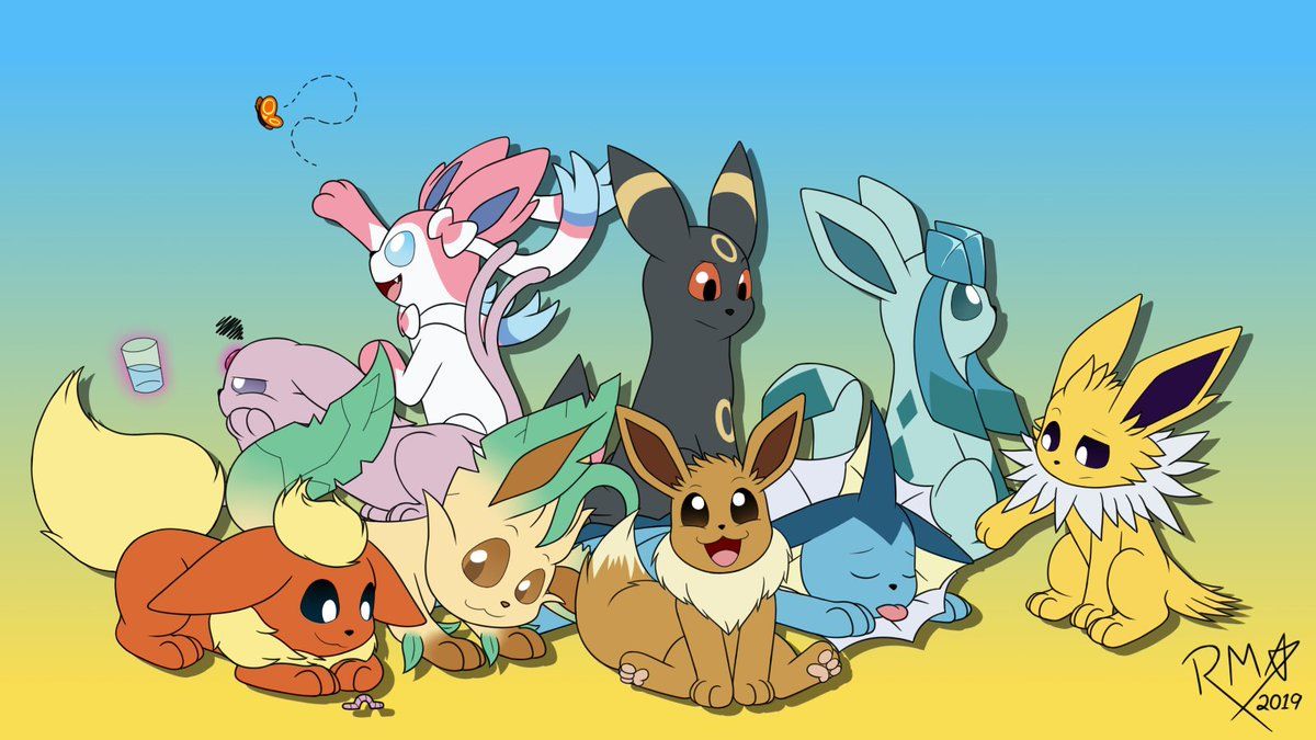 Vaporeon chibi Pokémon, 1015x787 HD, Desktop