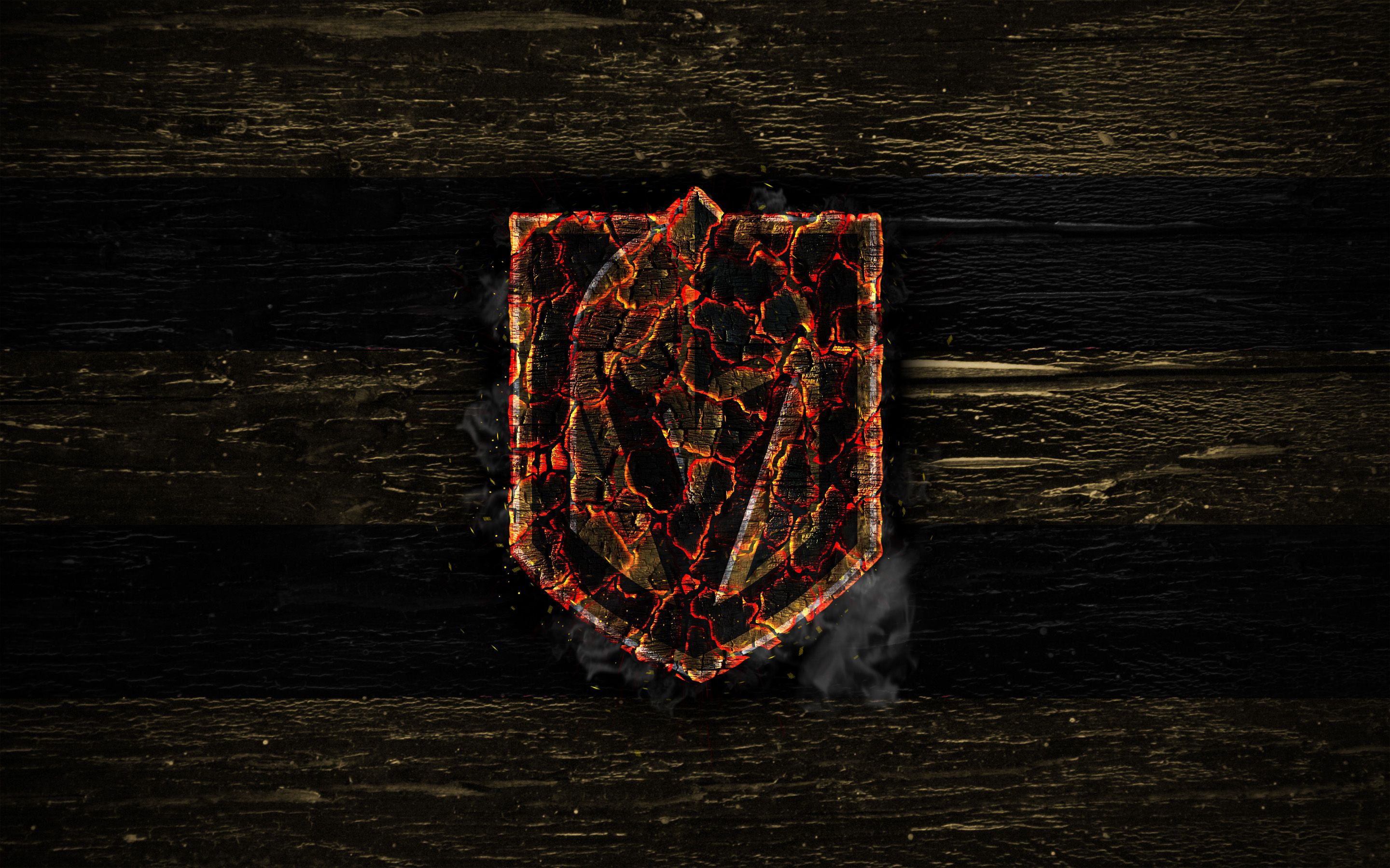 Logo Vegas Golden Knights fiammeggiante, 2880x1800 2K, Laptop