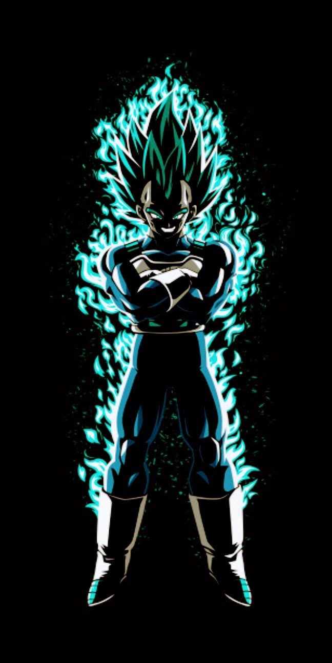 Vegeta aura blu fiamme, Dragon Ball, 648x1295 Verticale, Mobile