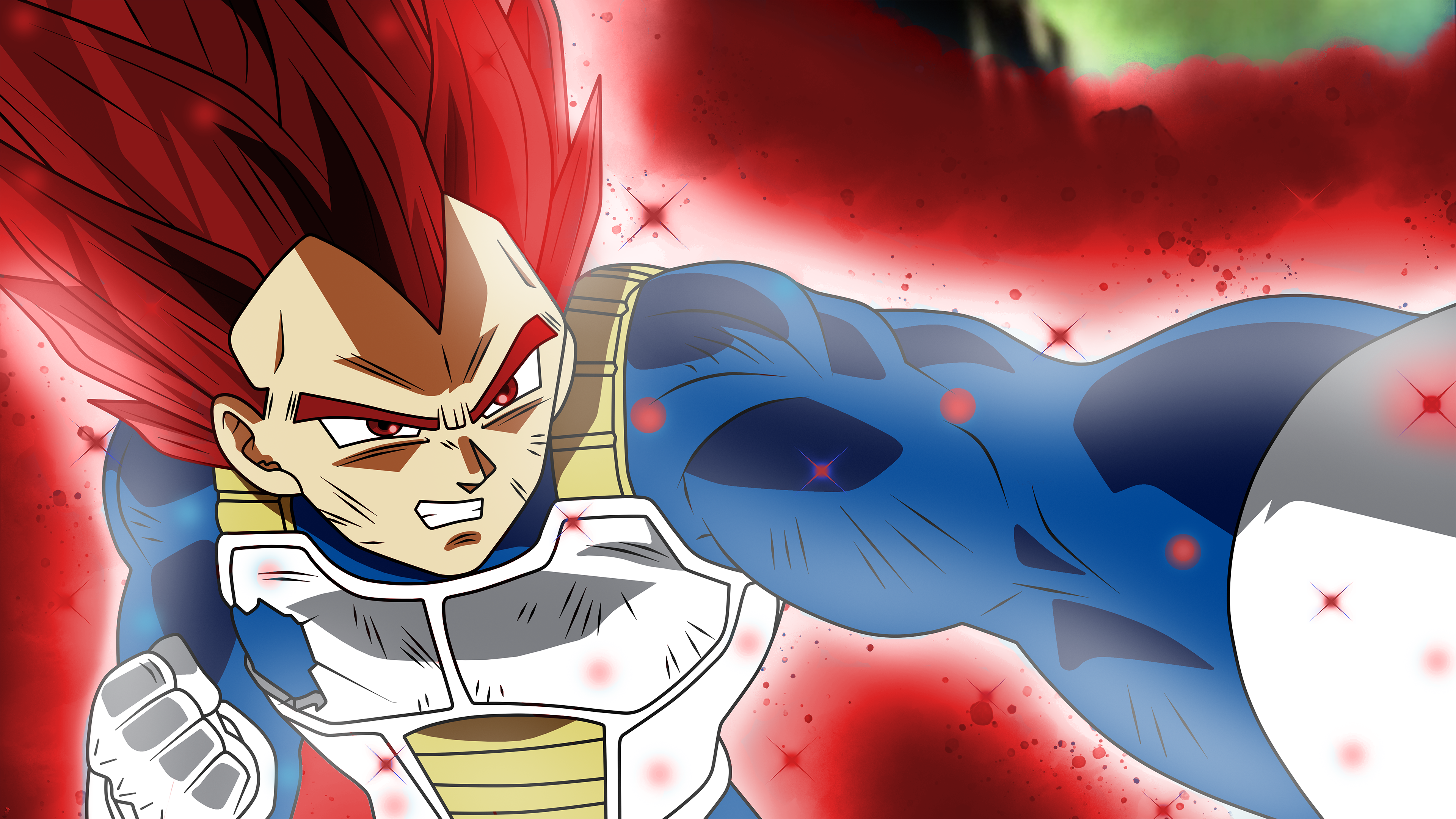 Vegeta Super Saiyan Dio rosso, 3840x2160 4K Ultra HD, Monitor 4K