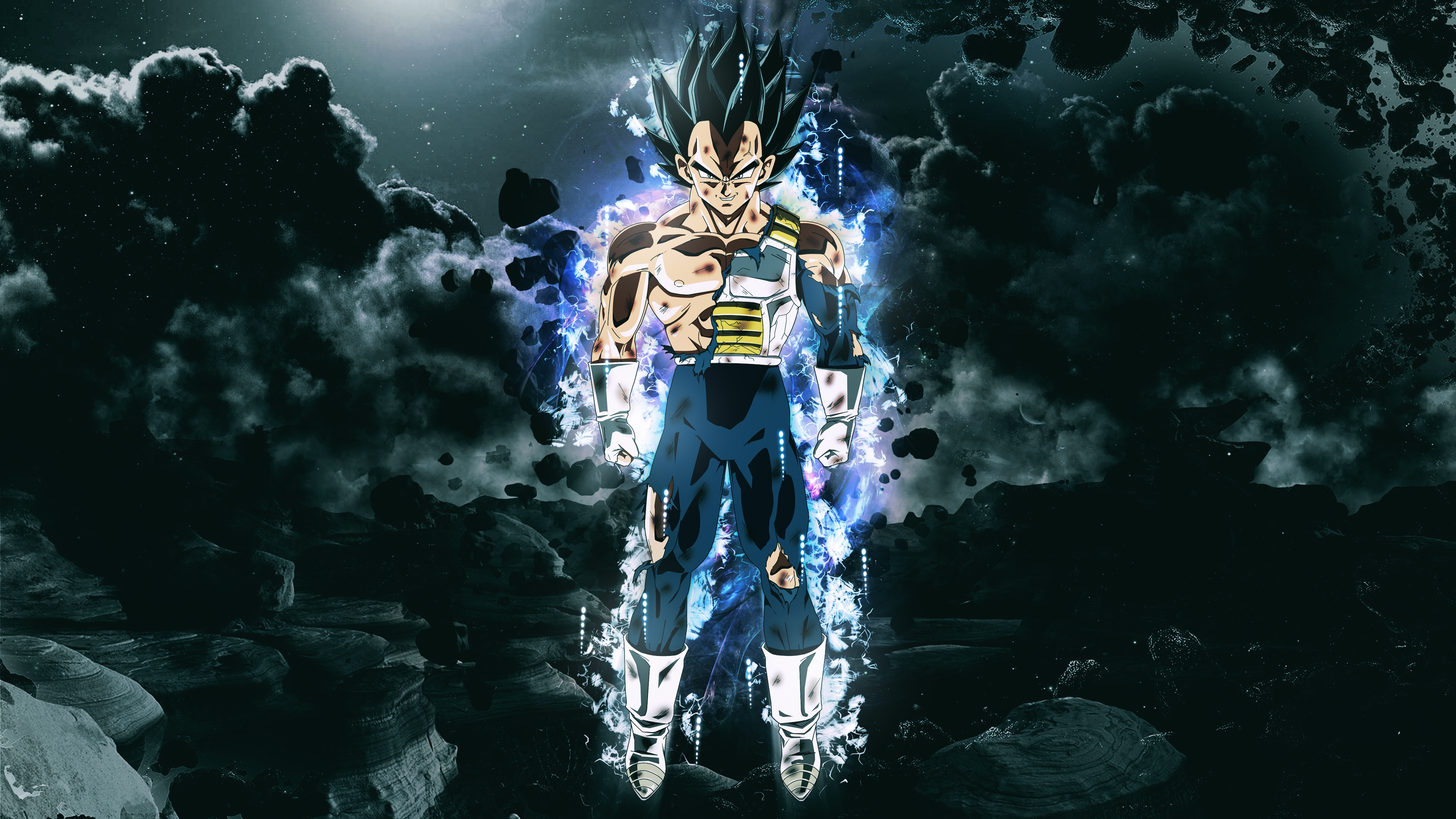 Vegeta Dragon Ball aura blu, 3840x2160 4K Ultra HD, Monitor 4K
