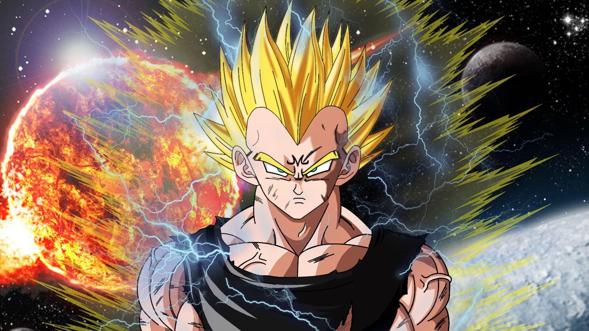 Vegeta Super Saiyan spazio, 1920x1080 Full HD 1080p, PC
