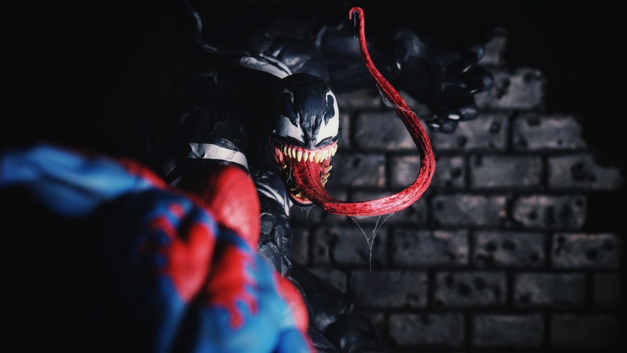 Venom e Spider-Man artwork, 1280x720 720p, Monitor Gaming