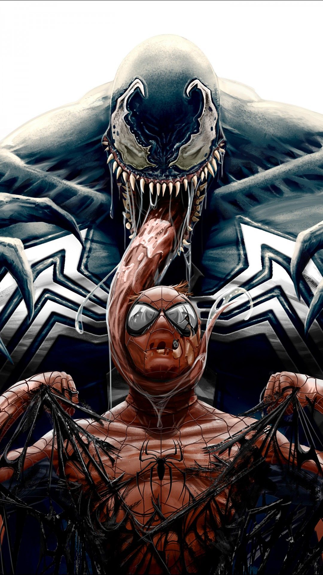 Venom e Spider-Man artwork, 1080x1920 Verticale, Telefono