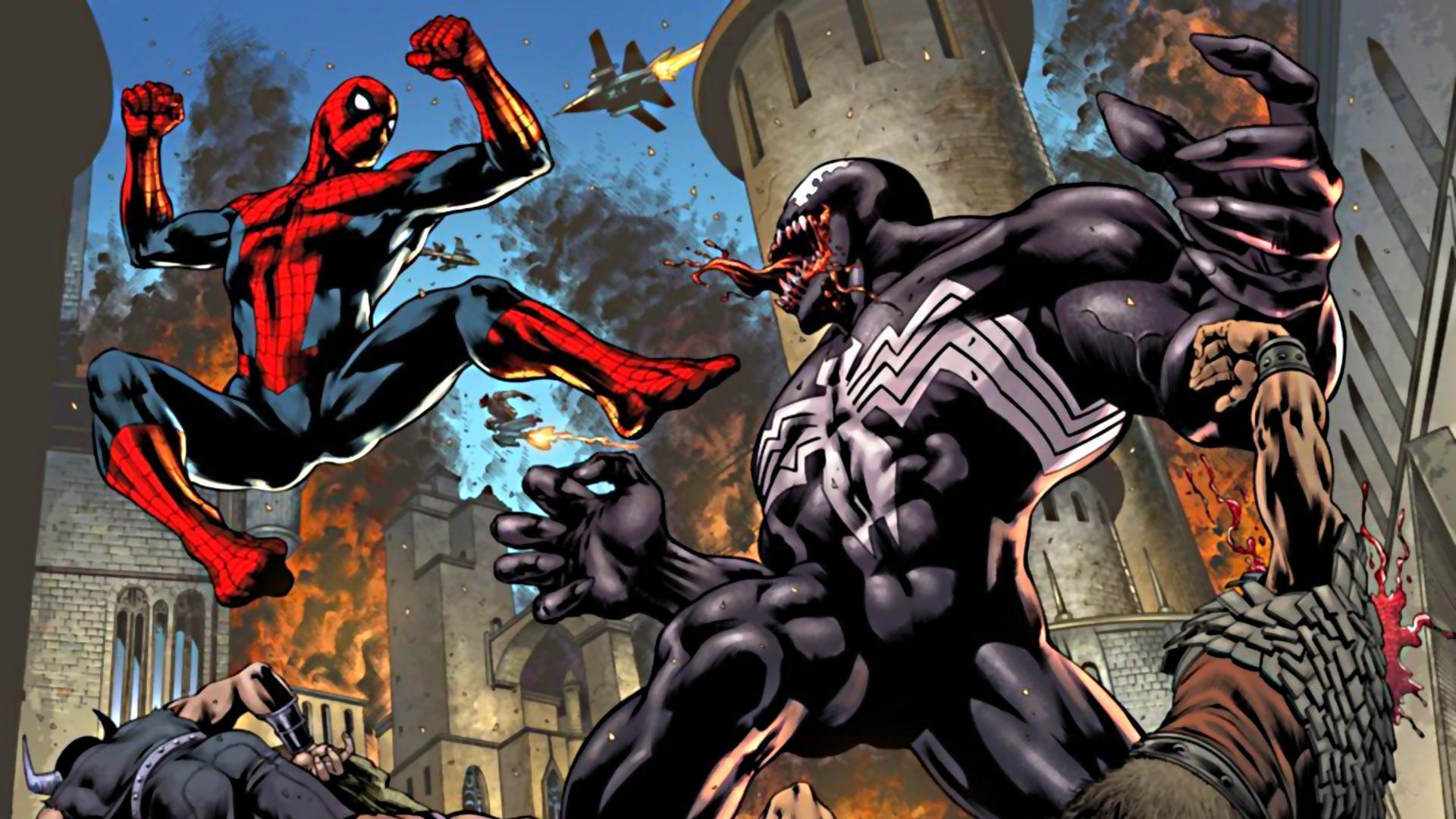 Spider-Man e Venom fumetto, 1920x1080 Full HD, PC Desktop