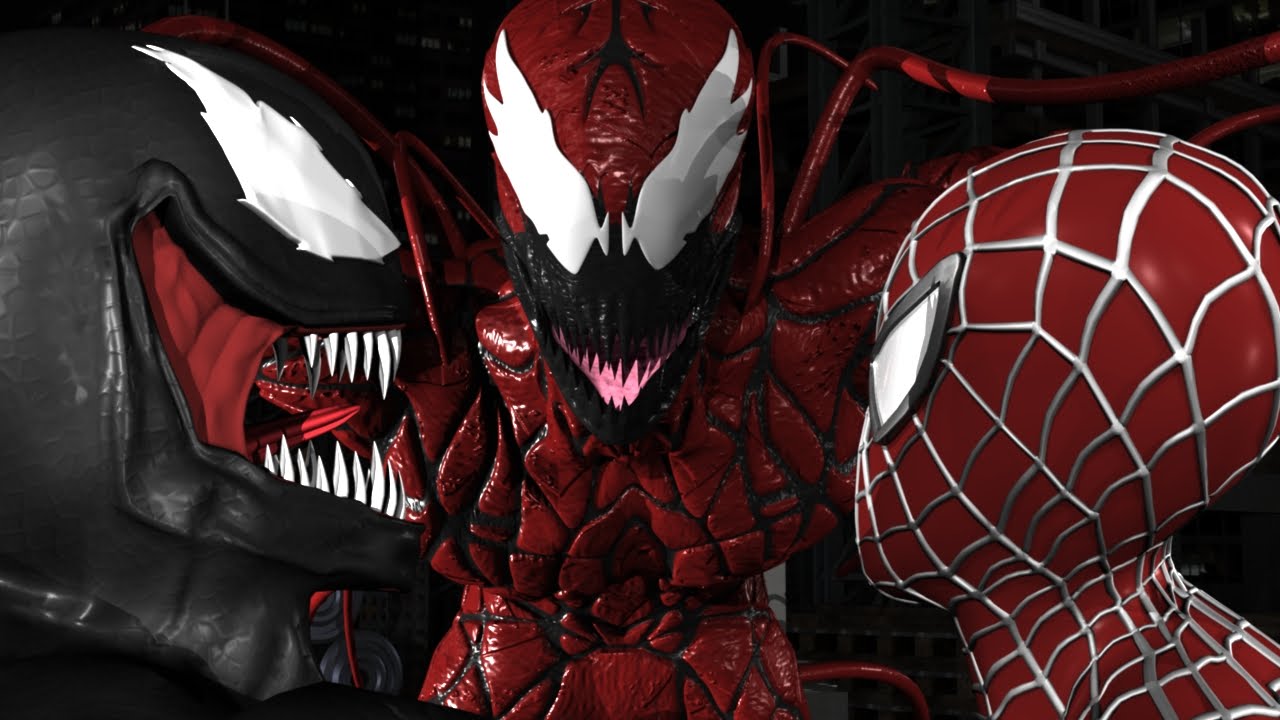 Venom, Carnage e Spider-Man, 1280x720 720p, Monitor Gaming