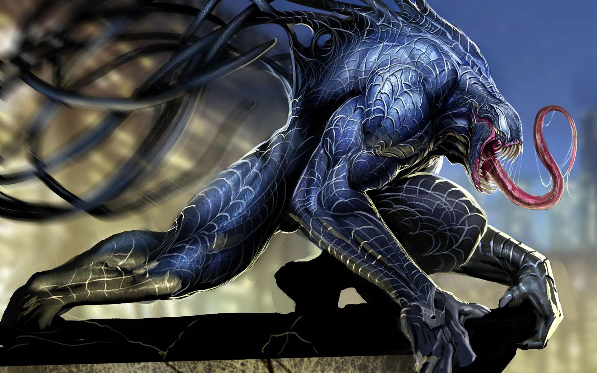 Venom accovacciato su tetto, 1920x1200 Full HD+, PC Desktop