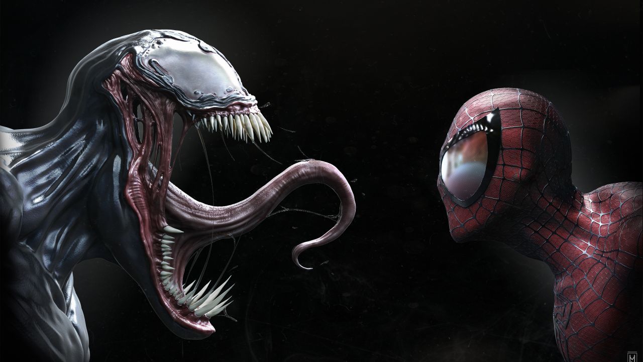 Venom e Spider-Man faccia a faccia, 1280x720 720p, PC