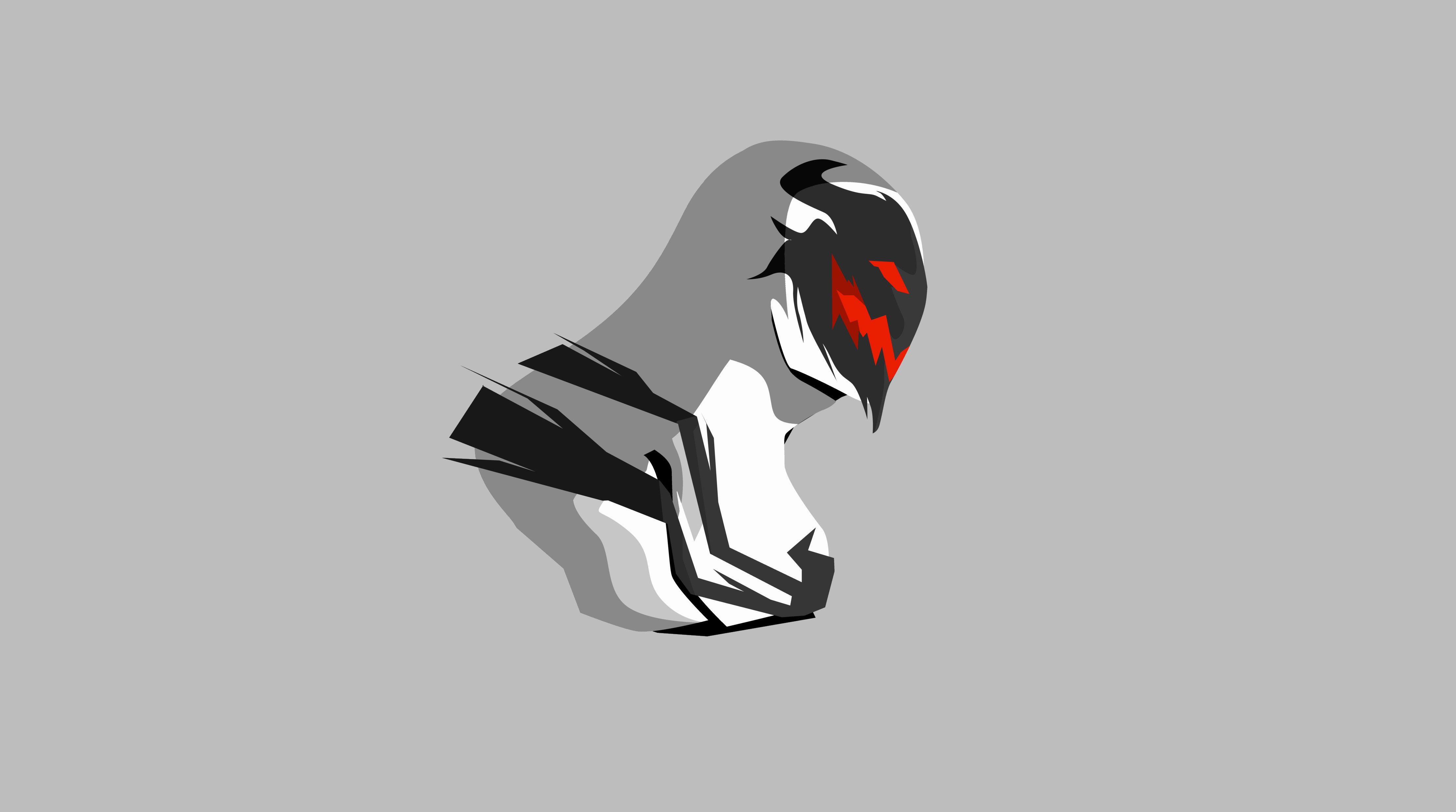 Venom minimalista testa bianca, 4445x2480 4K Ultra HD, Monitor 4K
