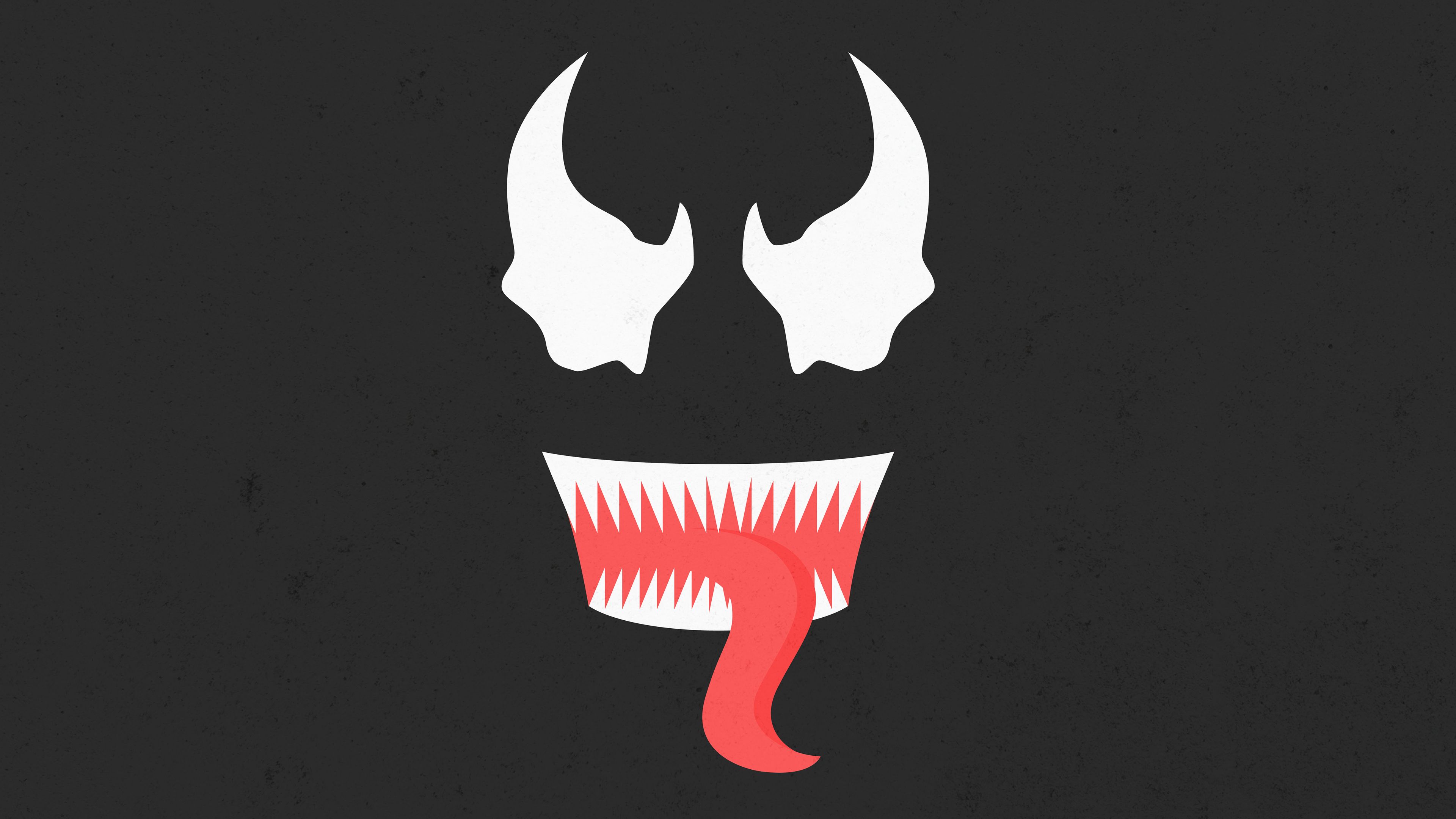 Venom minimalista maschera nera, 3840x2160 UHD, PC 4K