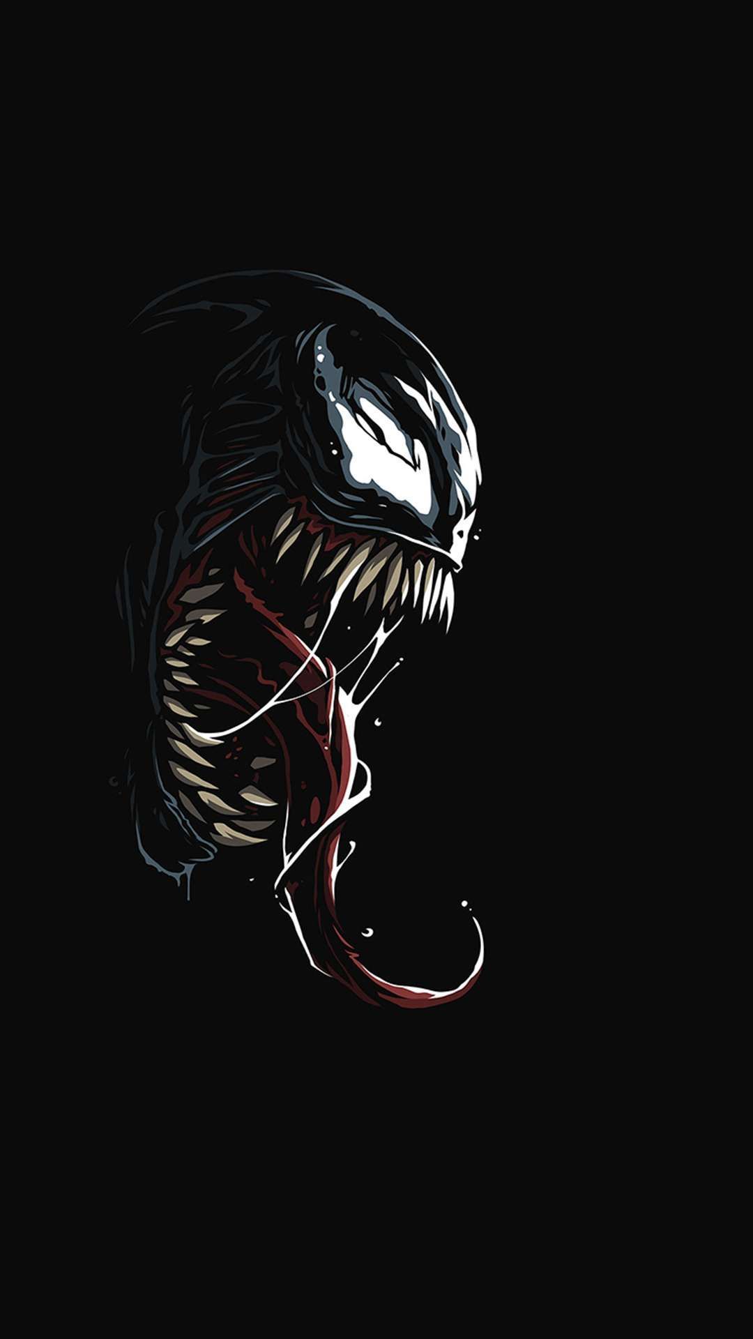 Venom minimalista sfondo nero, 1080x1920 Full HD Verticale, Samsung Galaxy