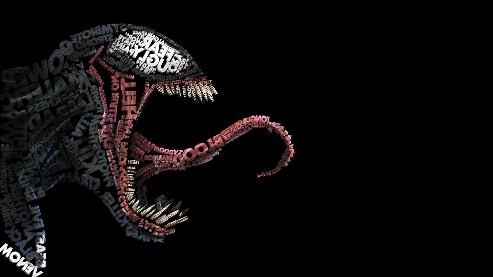 Venom minimalista testo tipografico, 1920x1080 1080p, Desktop