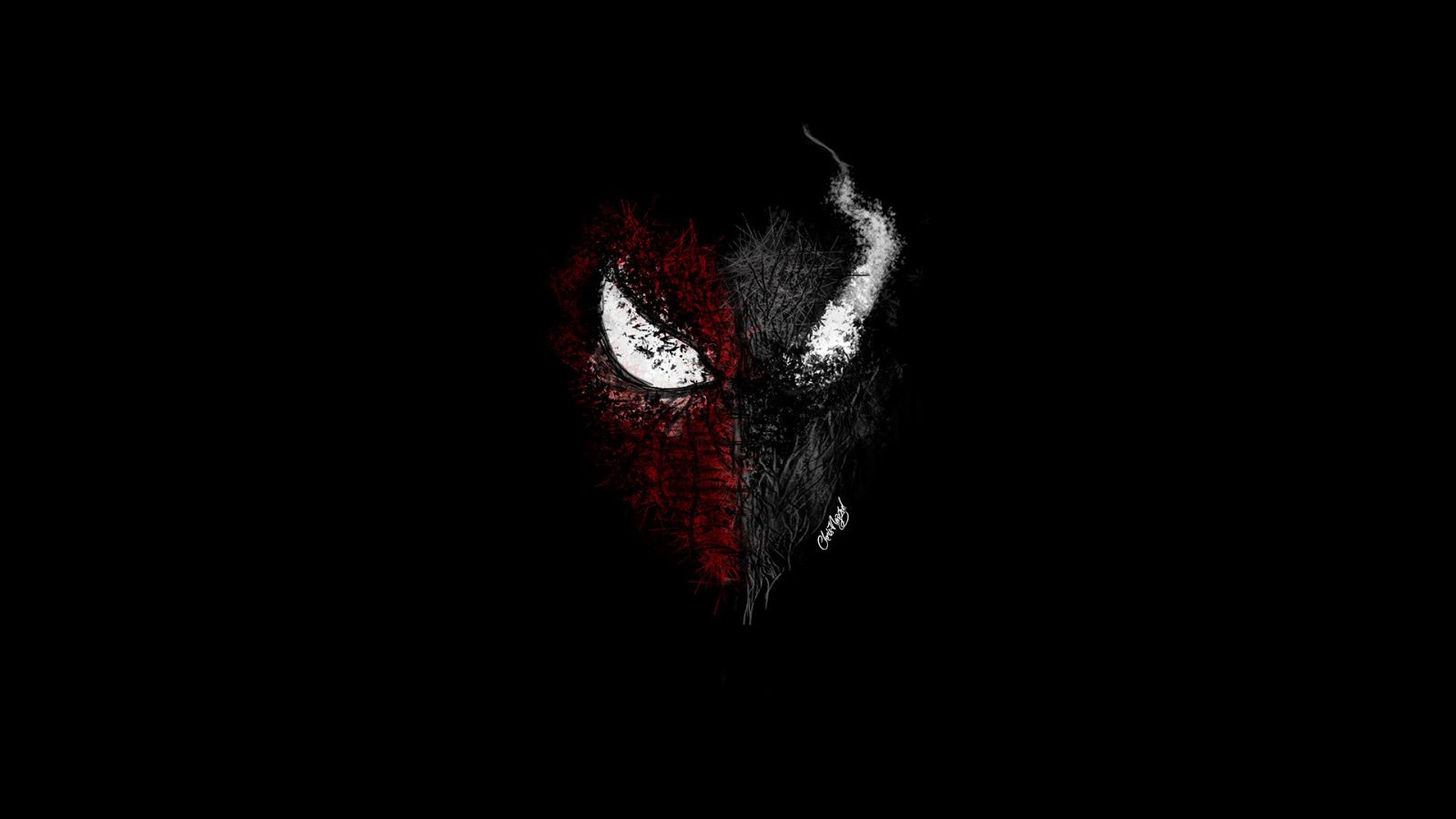 Venom maschera minimalista, 1600x900 HD Ready, iMac