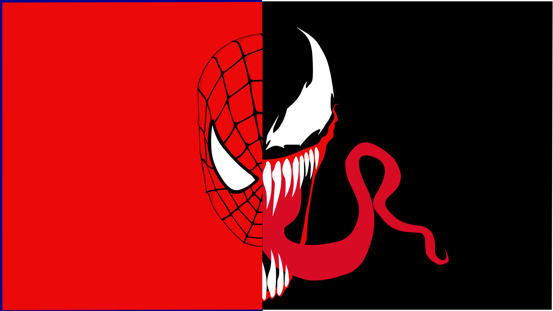 Spiderman e Venom minimalista, Uomo Ragno, 1920x1080 Full HD, Desktop