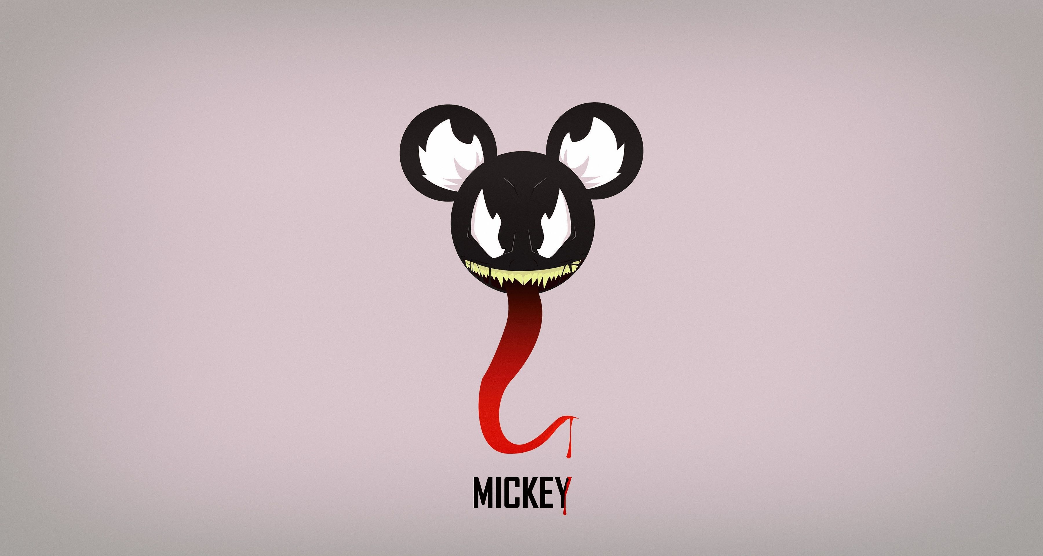 Mickey Mouse stile Venom, 3600x1920 2K, Desktop