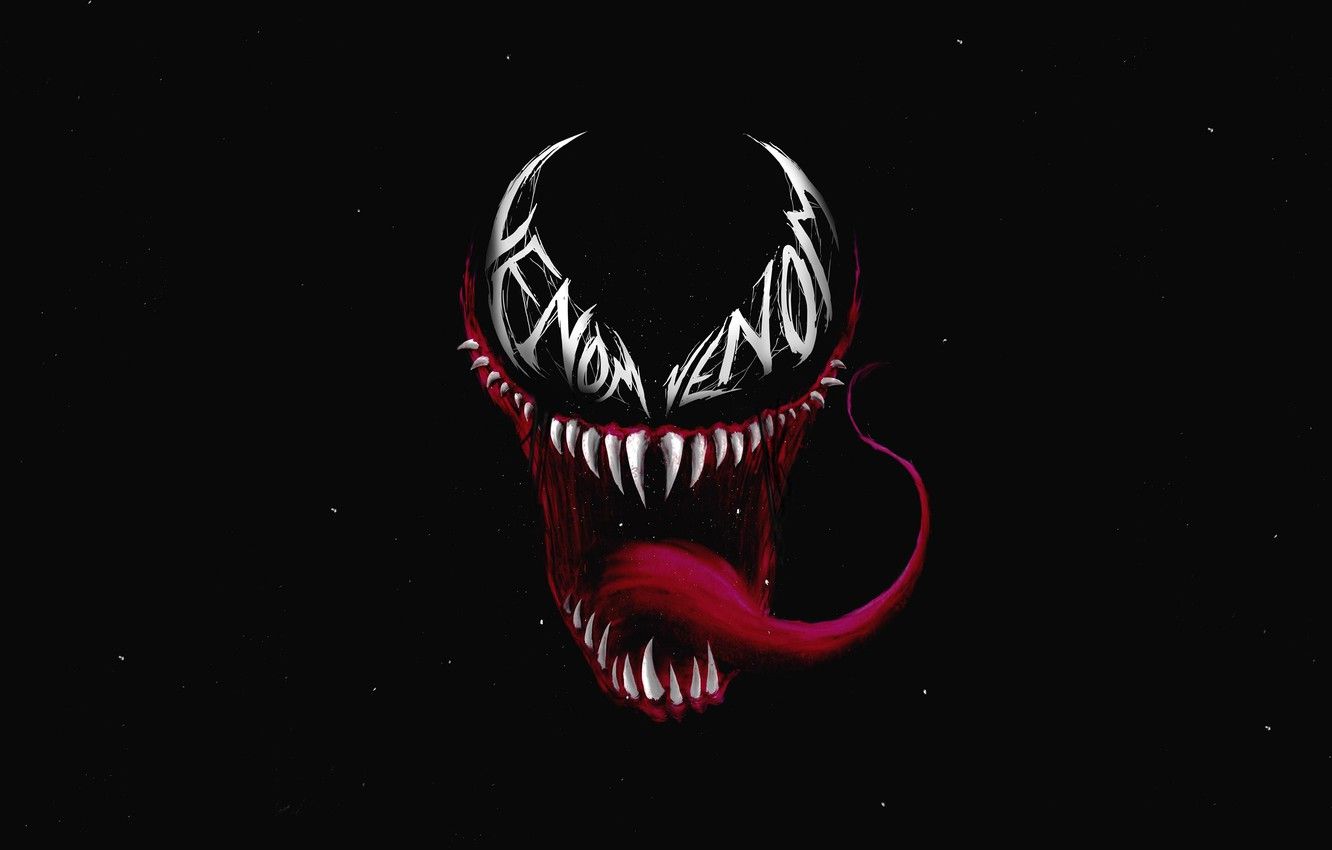 Venom logo denti minimalista, 1332x850 HD, HP Laptop