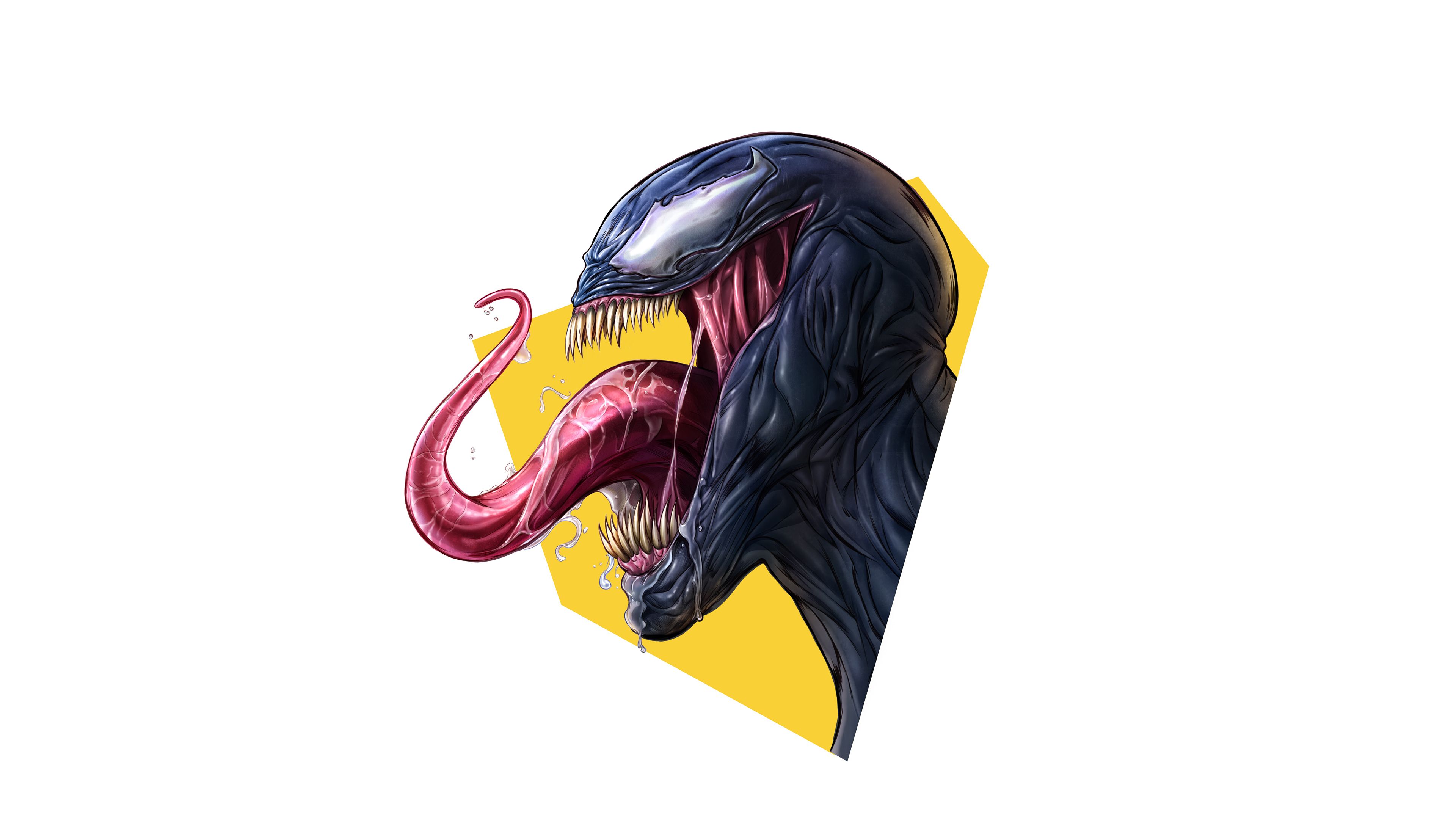 Venom minimalista sfondo scuro, 7680x4320 4K Ultra HD, Monitor 4K