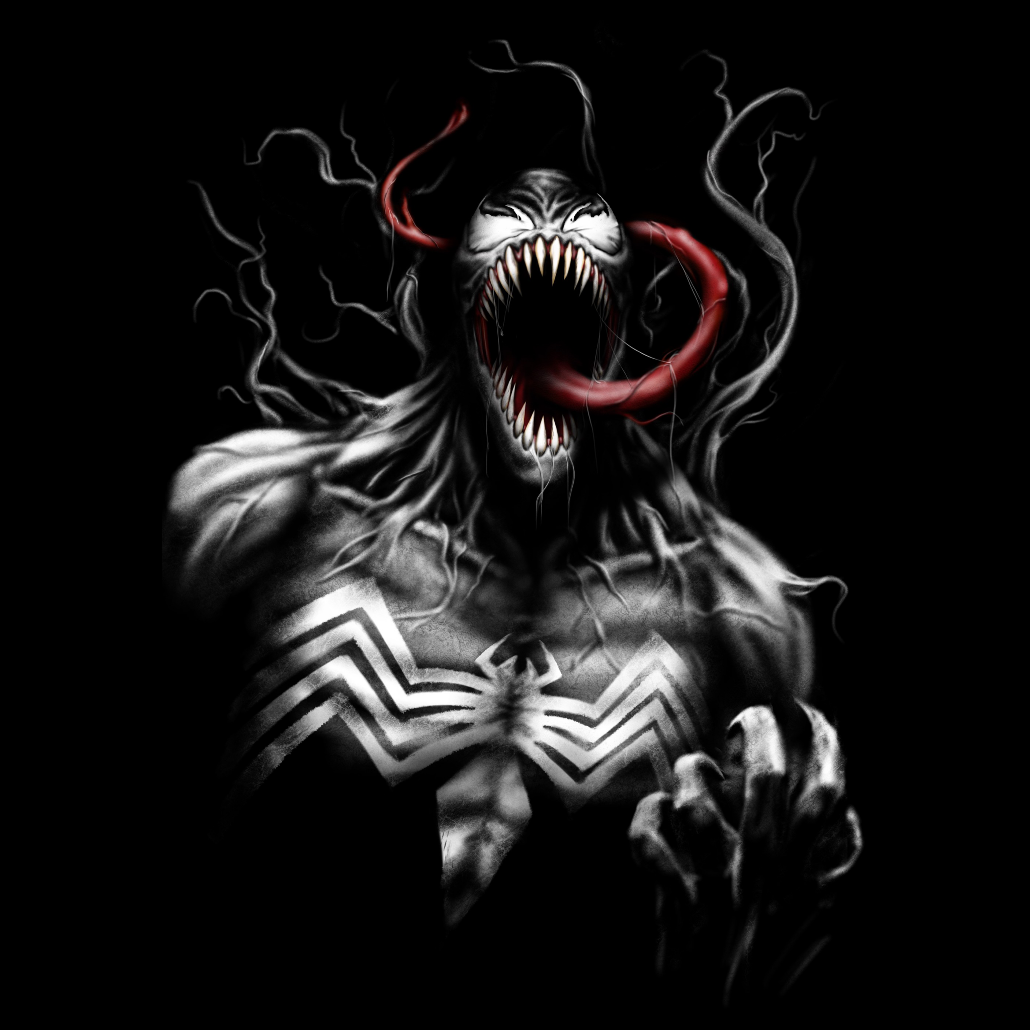 Venom minimalista testa gialla, 3840x2160 UHD, Monitor 4K