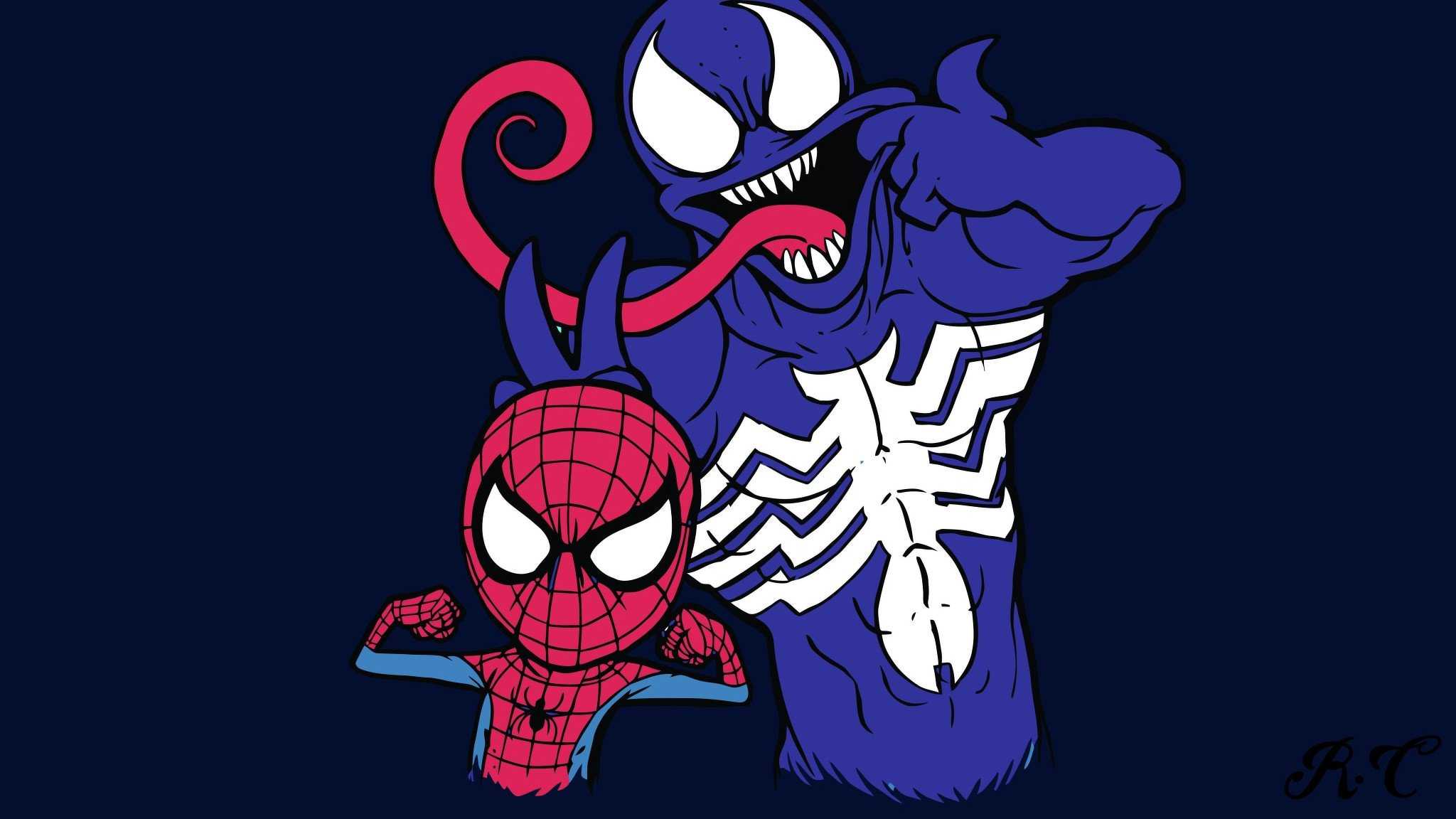 Venom minimalista sfondo nero, 1920x1080 Full HD 1080p, Desktop