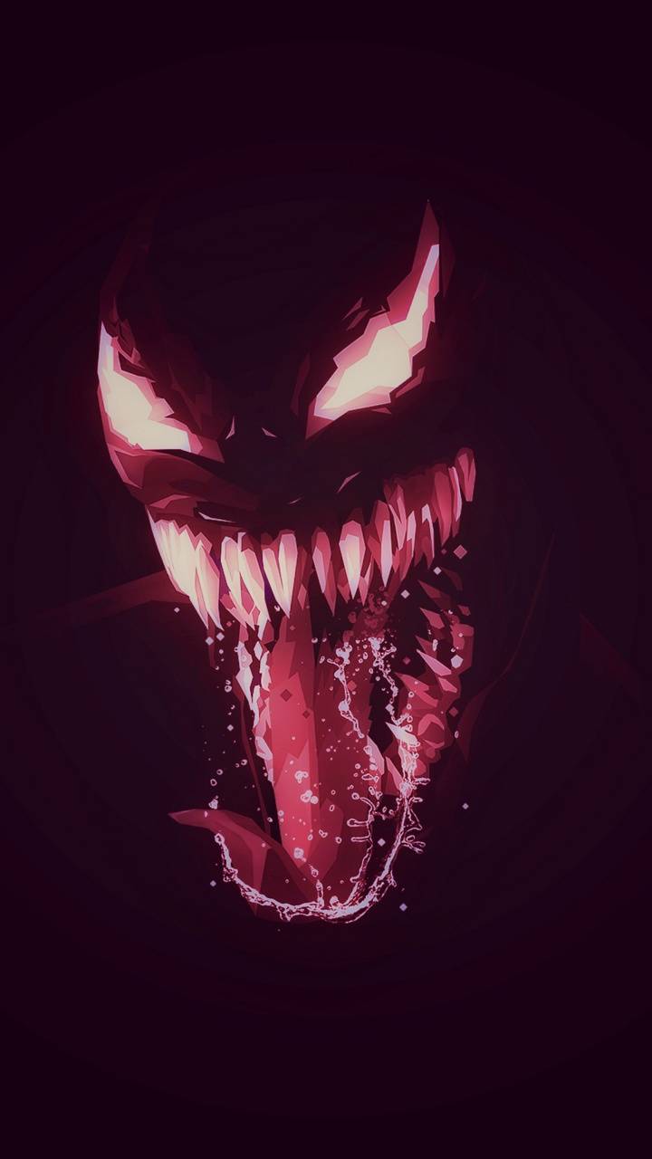Venom minimalista rosso nero, 3840x2160 Ultra HD, Monitor 4K