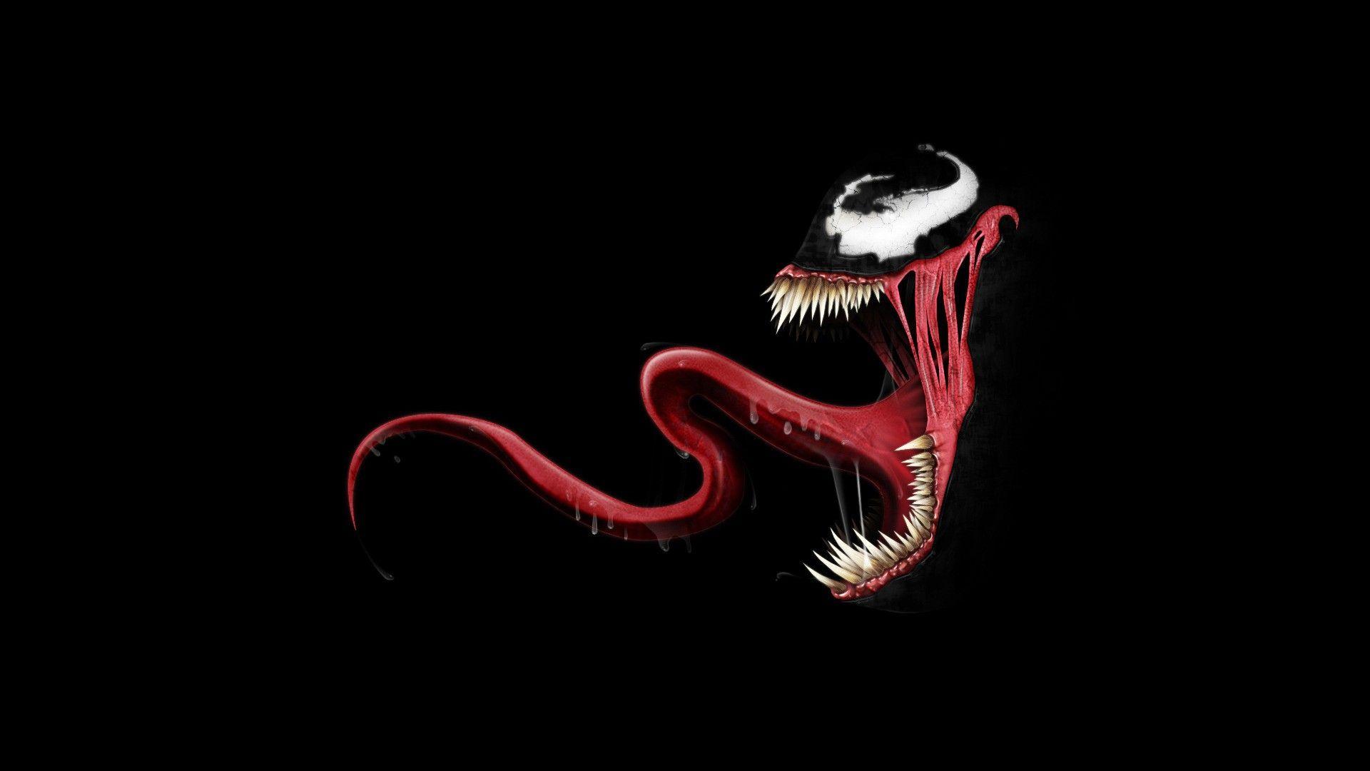 Venom minimalista sfondo nero, 1920x1080 Full HD 1080p, Laptop