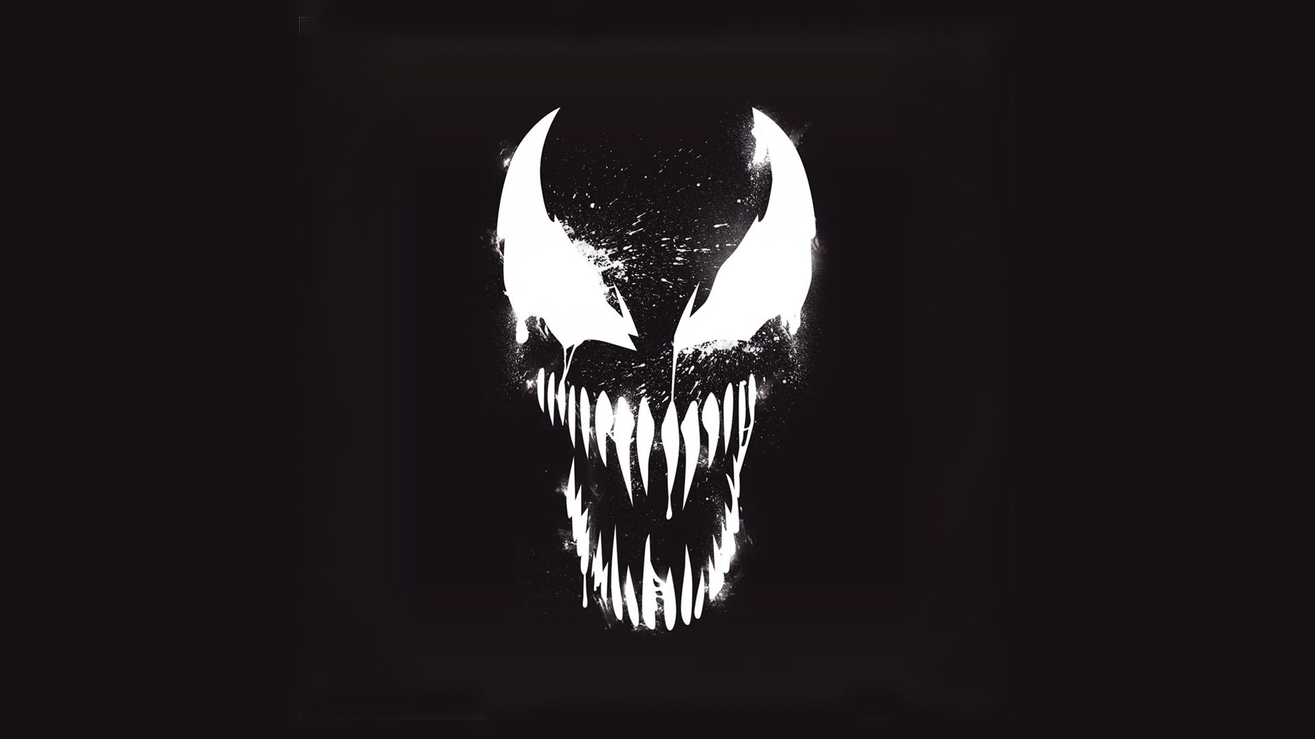 Venom volto bianco nero, 1920x1080 Full HD, PC Desktop