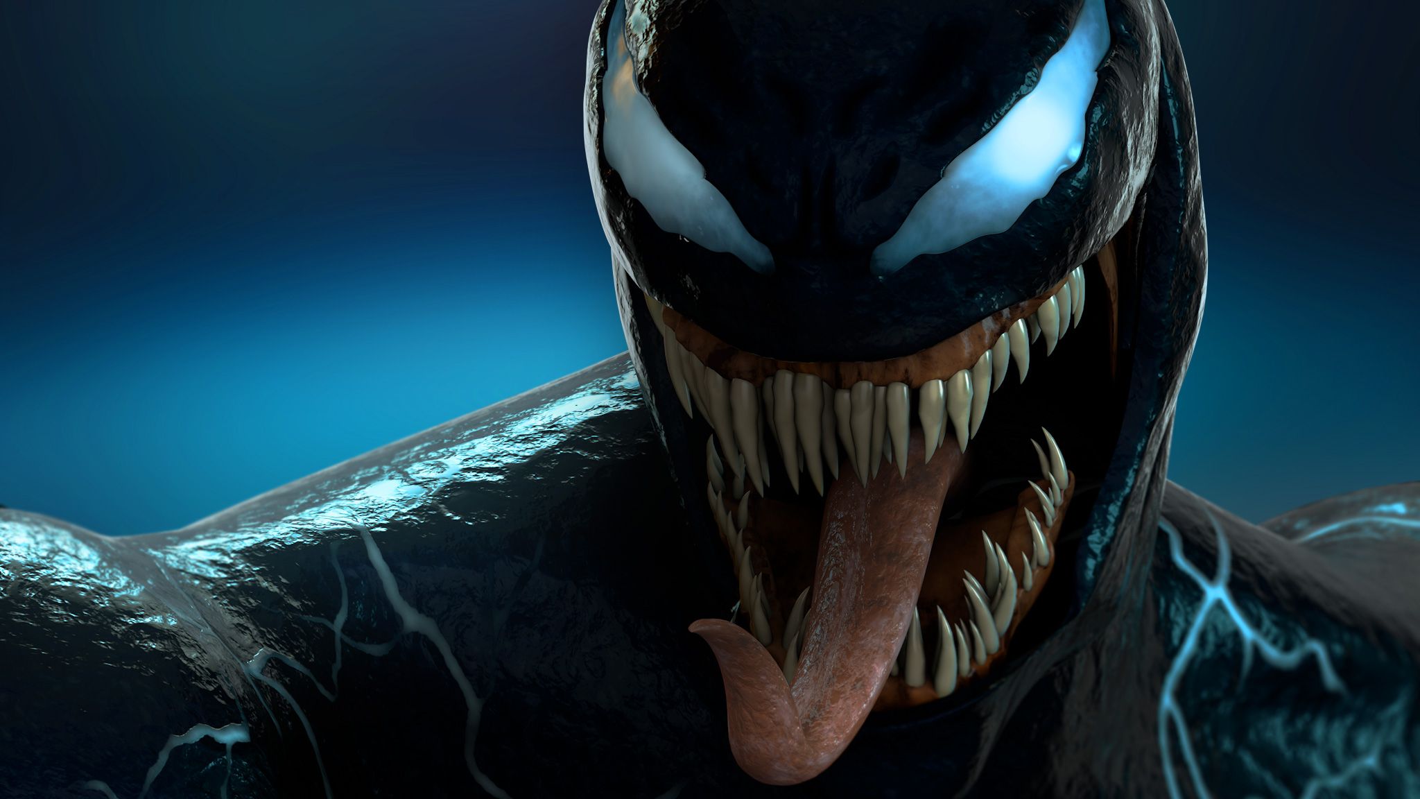 Venom Marvel testa lingua, MCU, 2048x1152 Hi-Res, Desktop